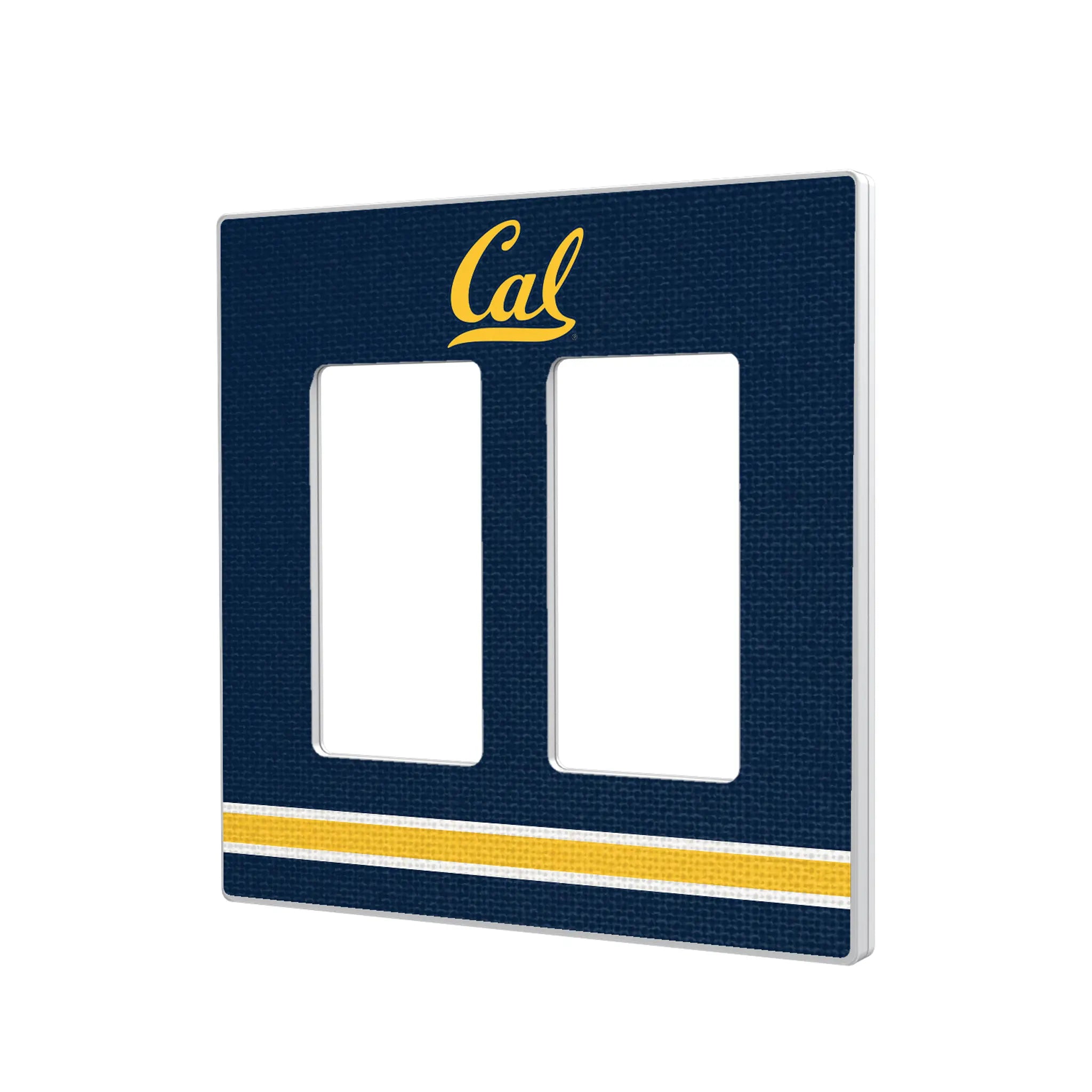 University of California Berkeley Golden Bears Stripe Hidden-Screw Light Switch Plate#Style_Double Rocker