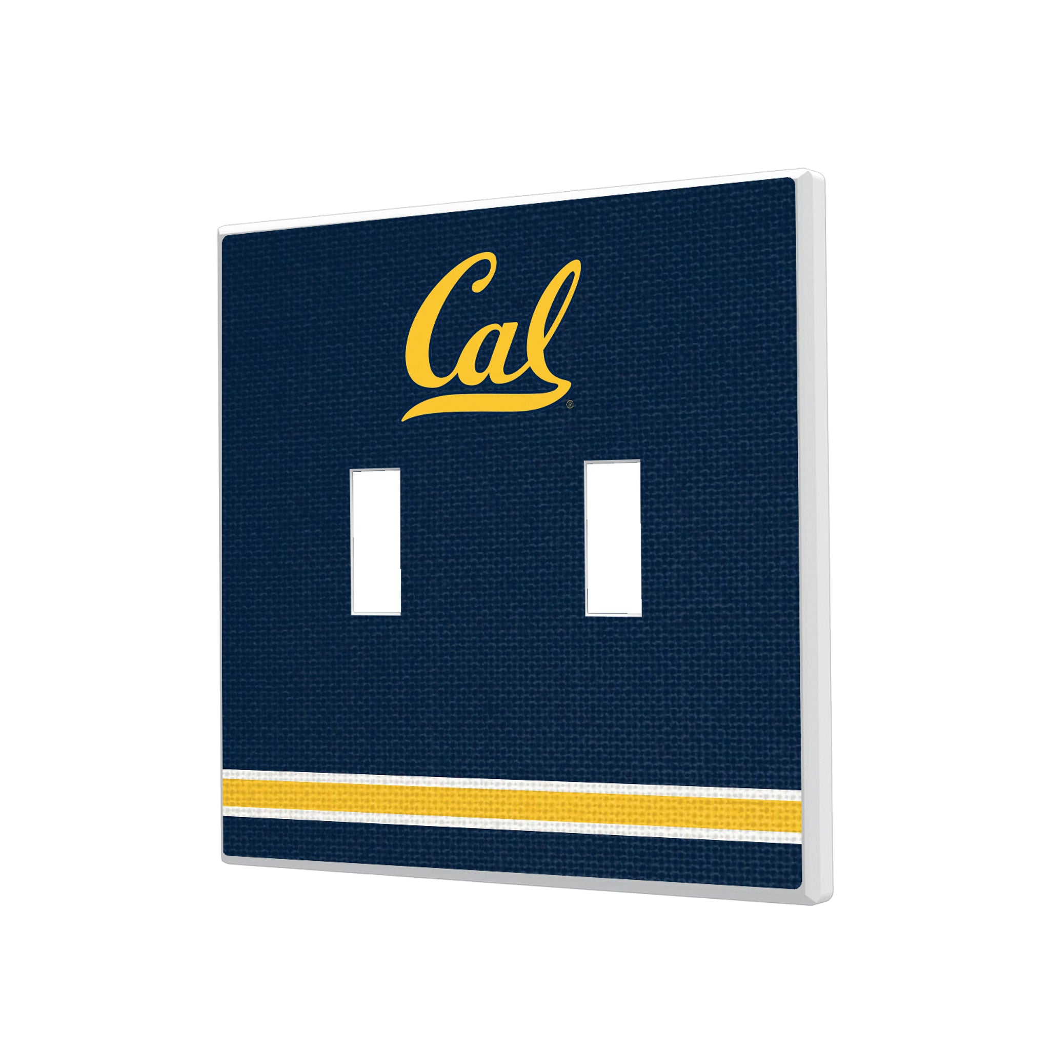 University of California Berkeley Golden Bears Stripe Hidden-Screw Light Switch Plate#Style_Double Toggle