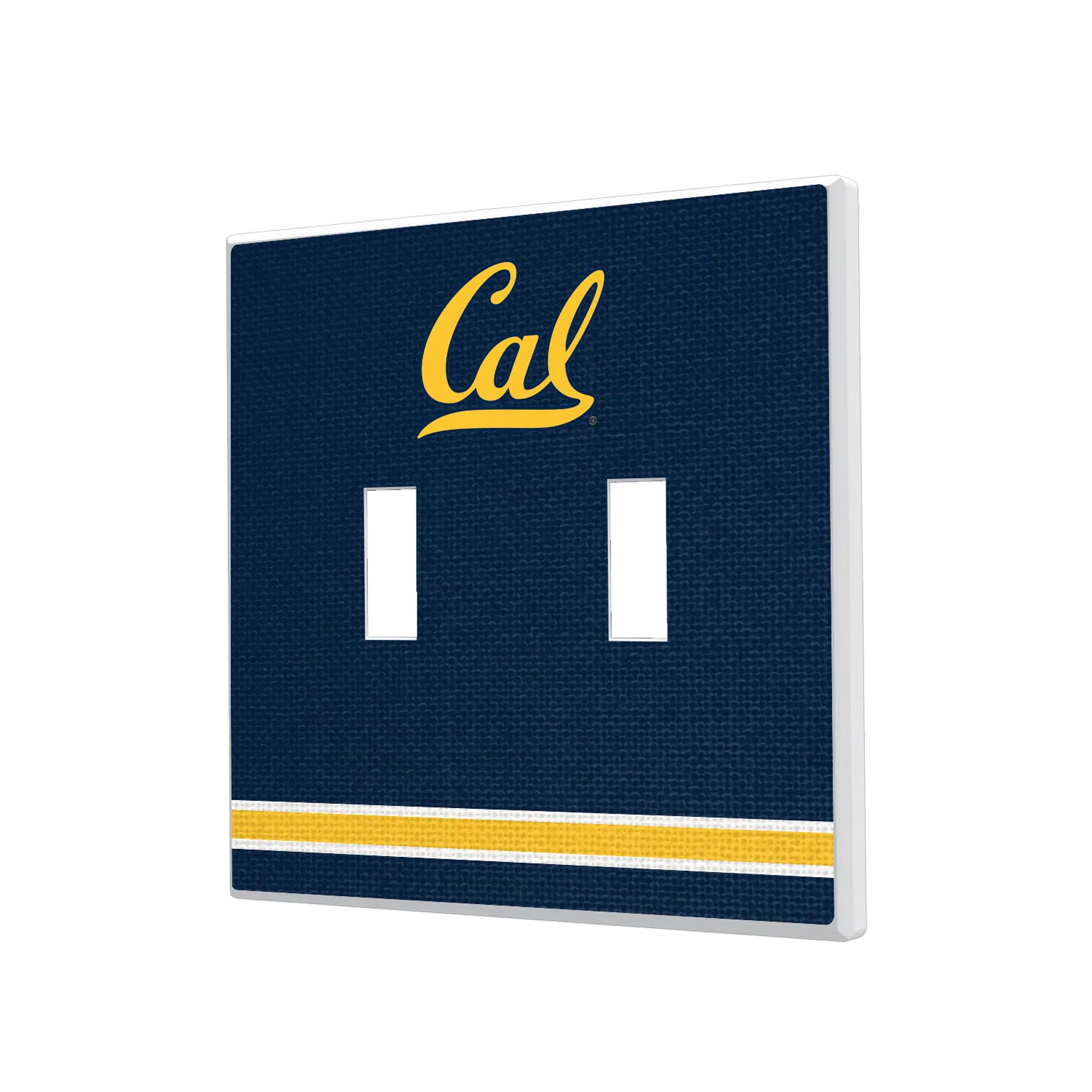 University of California Berkeley Golden Bears Stripe Hidden-Screw Light Switch Plate#Style_Double Toggle