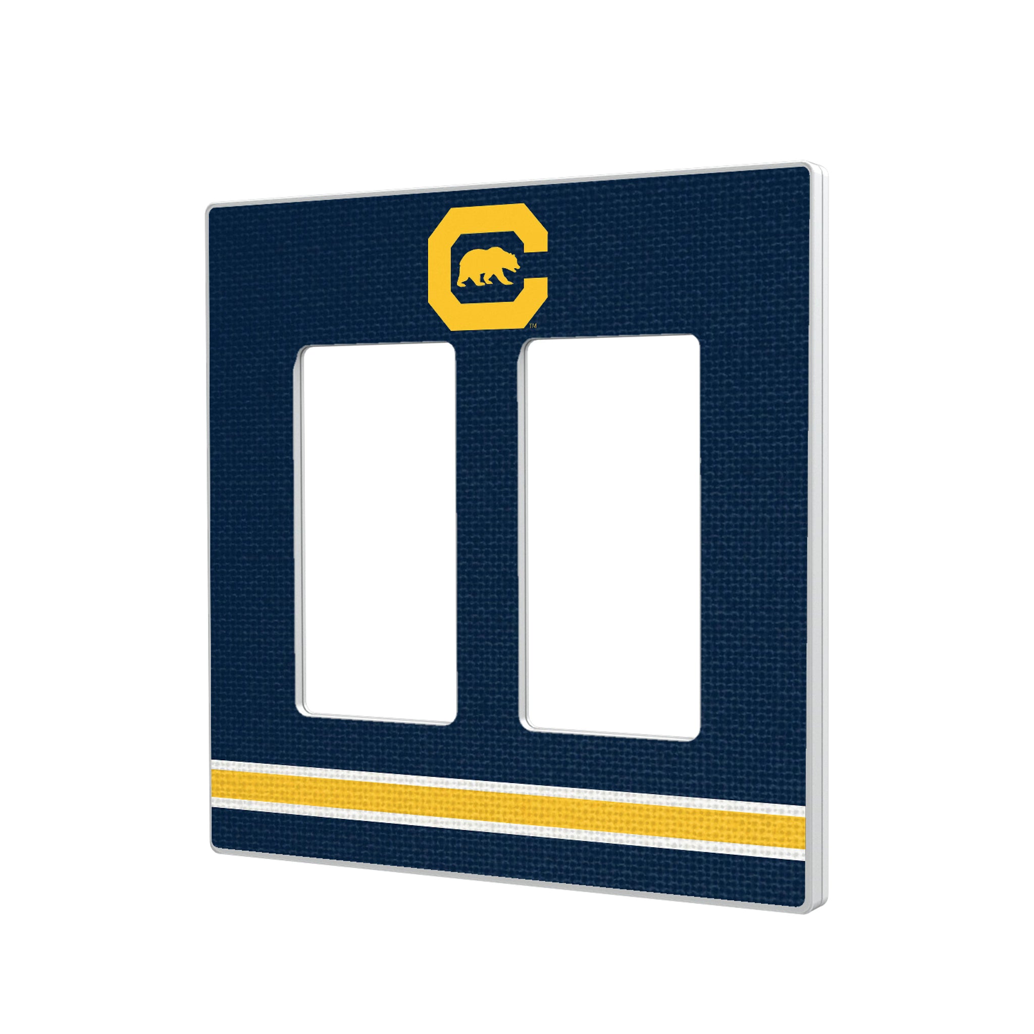 University of California Berkeley Golden Bears Stripe Hidden-Screw Light Switch Plate#Style_Double Rocker