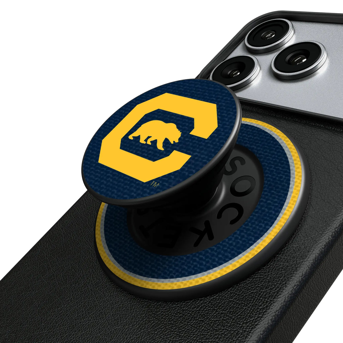 University of California Berkeley Golden Bears Stripe Popsockets Round Magnetic