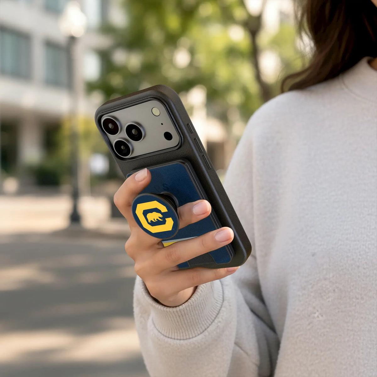 University of California Berkeley Golden Bears Stripe Popsockets Wallet Magnetic - Lifestyle