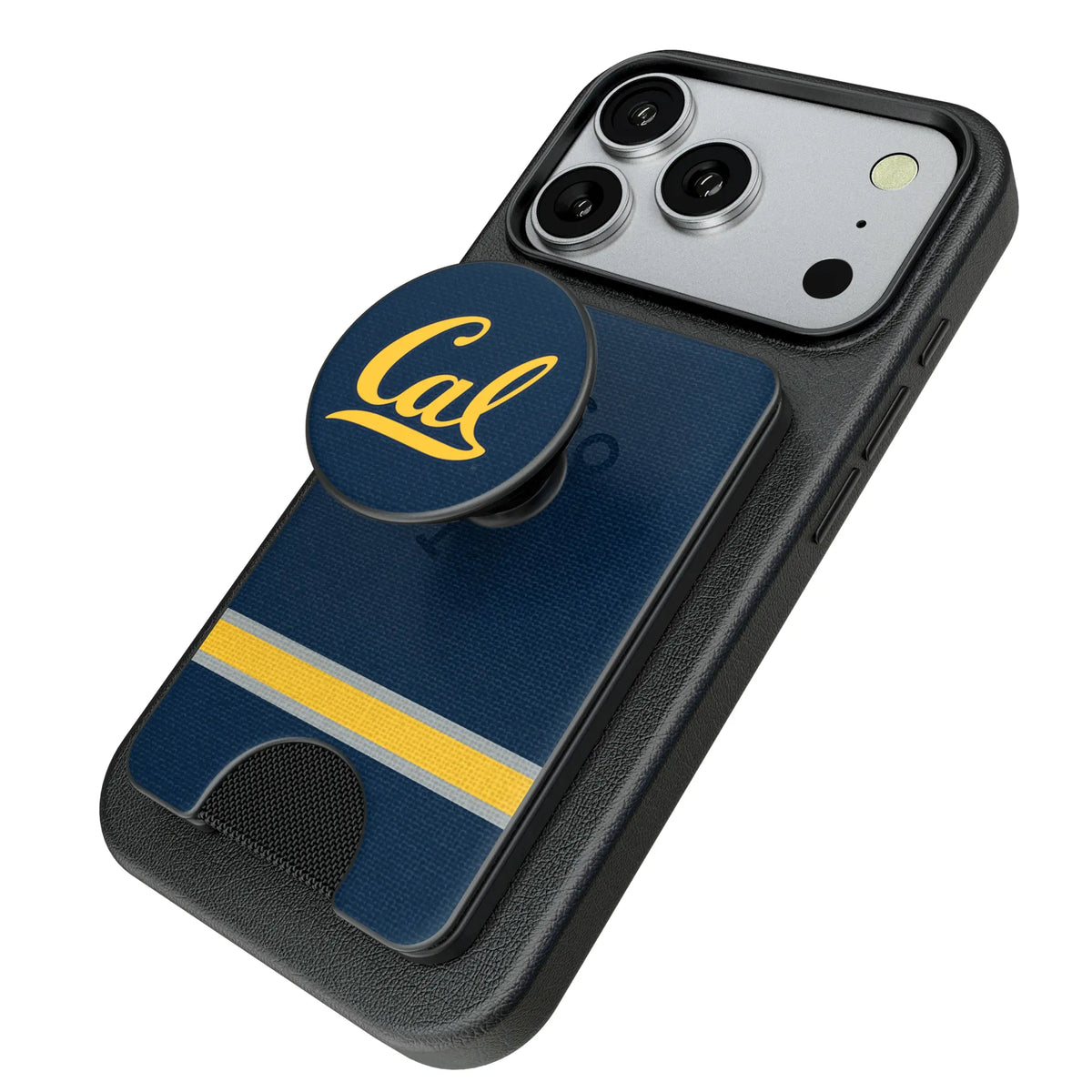 University of California Berkeley Golden Bears Stripe Popsockets Wallet Magnetic - Isometric View