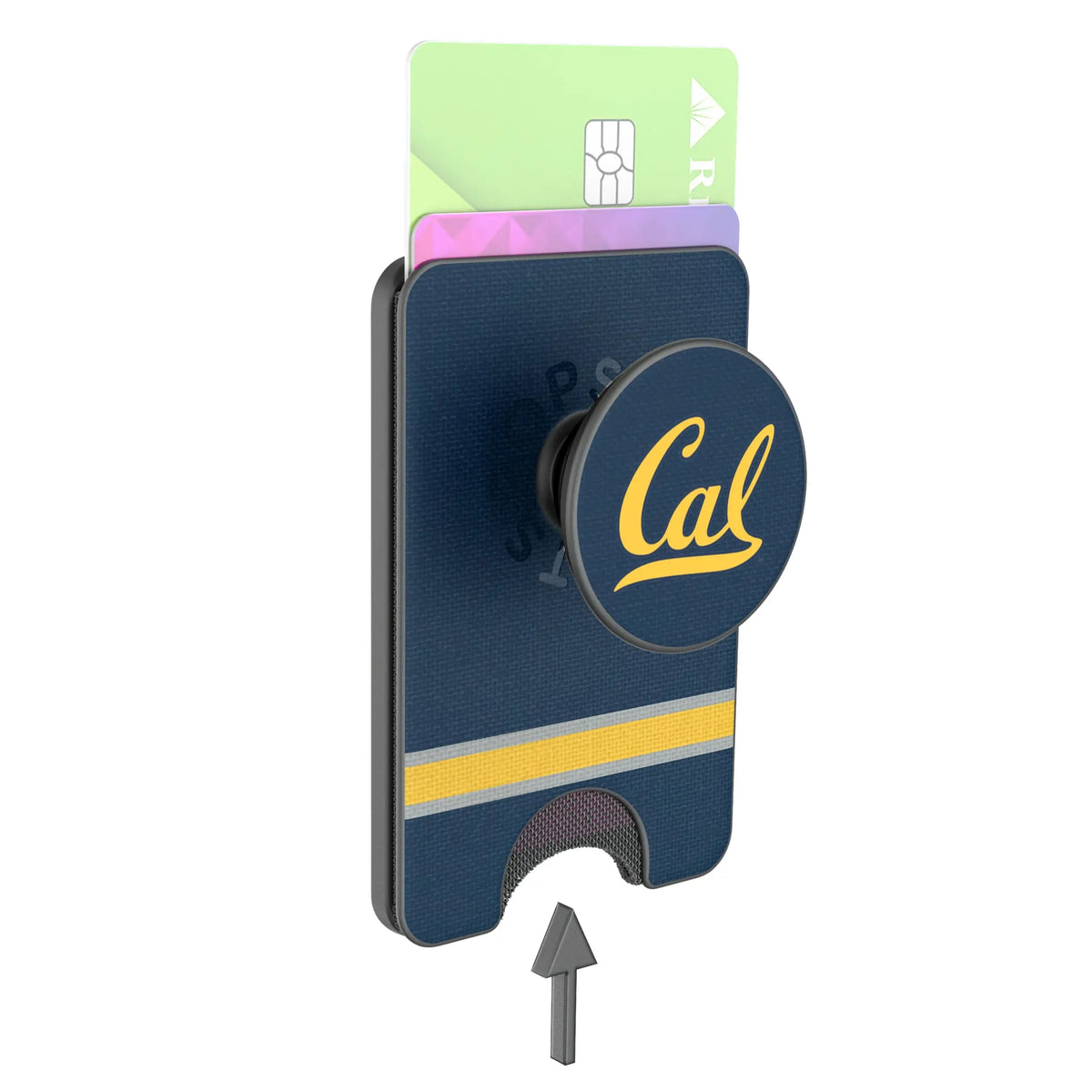 University of California Berkeley Golden Bears Stripe Popsockets Wallet Magnetic - Detail