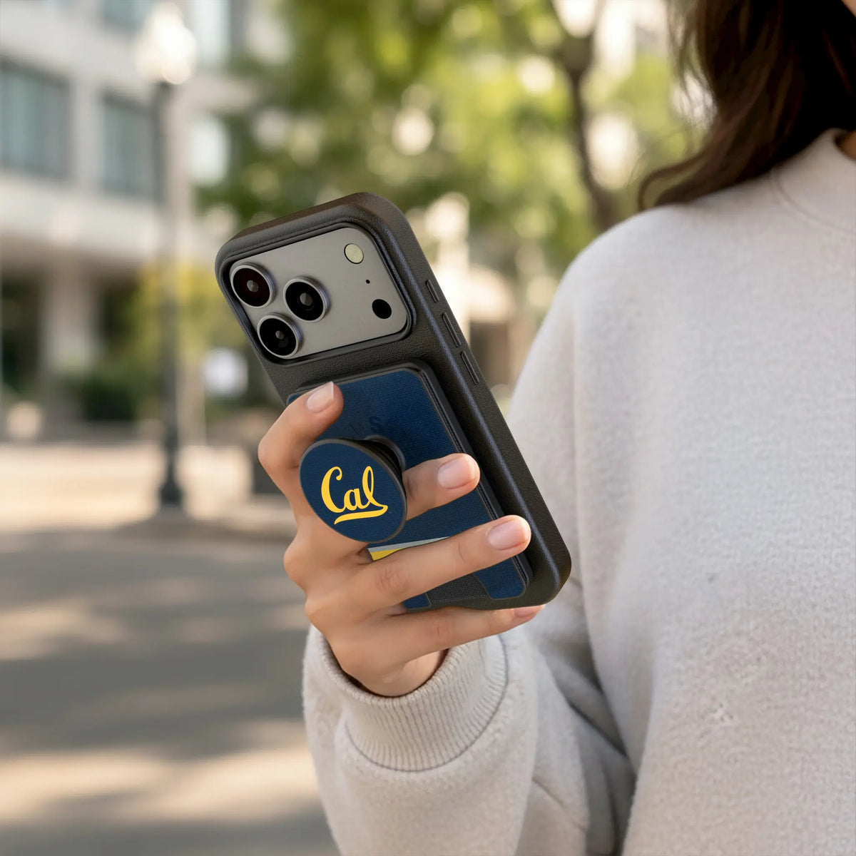 University of California Berkeley Golden Bears Stripe Popsockets Wallet Magnetic - Lifestyle