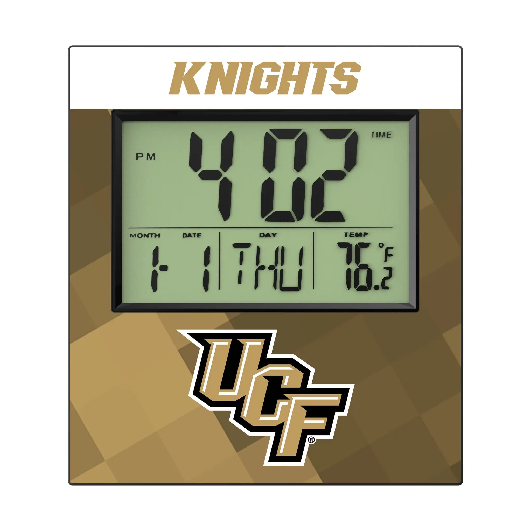 University of Central Florida Golden Knights Color Block Wall Clock