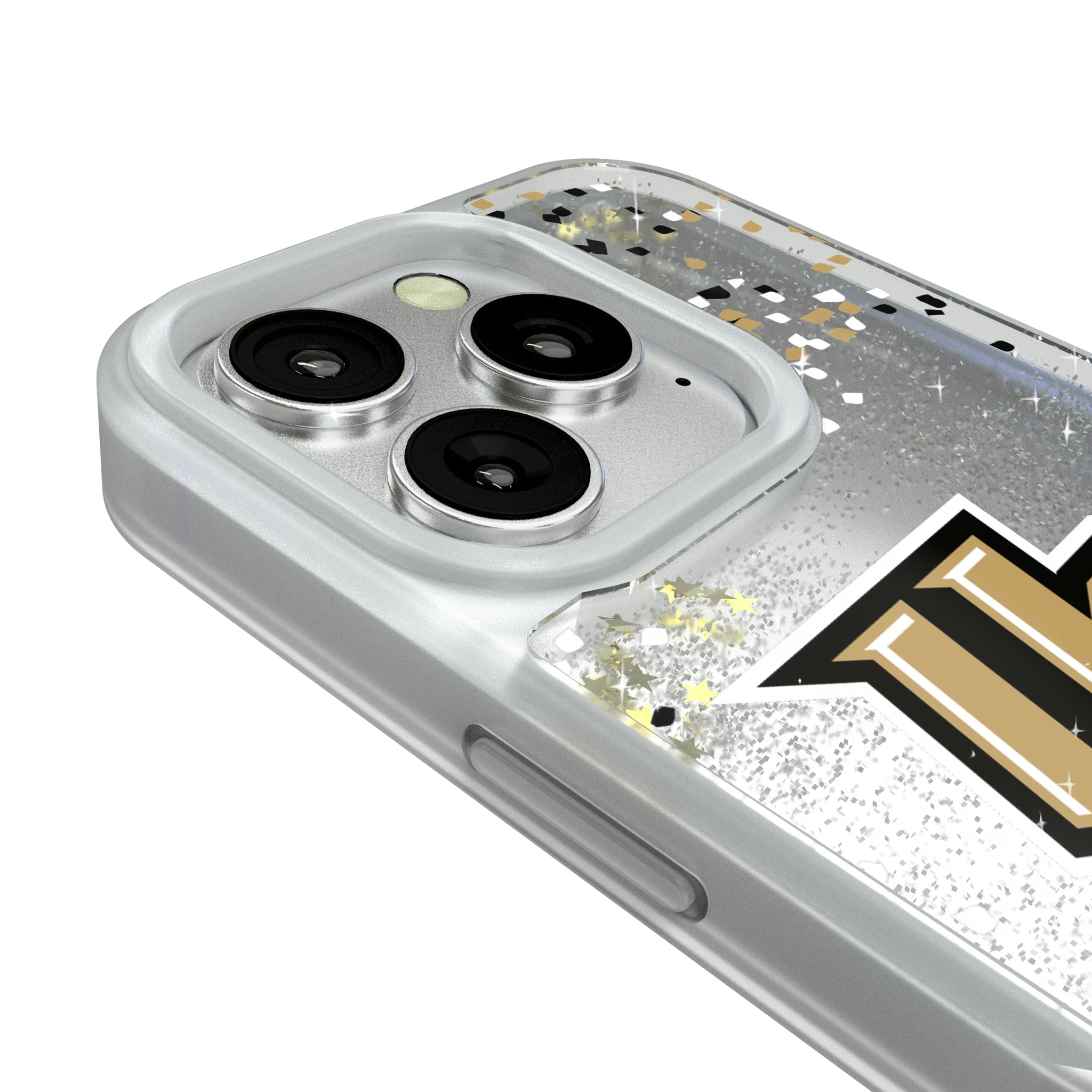 University of Central Florida Golden Knights Confetti iPhone Glitter Phone Case for Apple iPhone - Detail#Device_iPhone 16 Pro