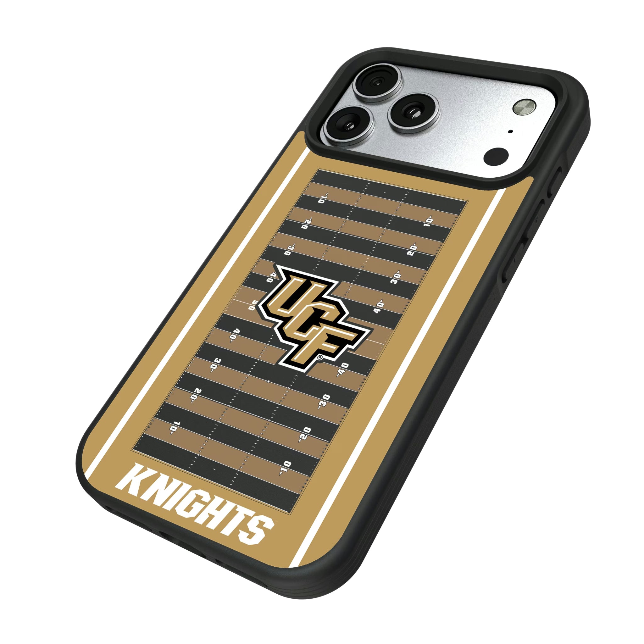 University of Central Florida Golden Knights Field iPhone Bump Phone Case for Apple iPhone - Isometric View#Device_iPhone 17 Pro Max