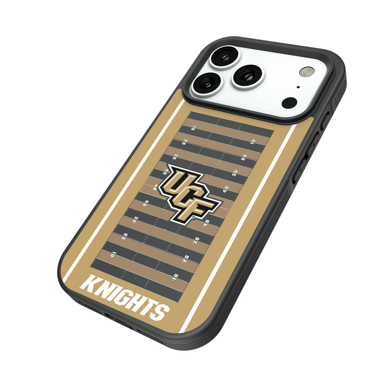 University of Central Florida Golden Knights Field iPhone Bump Phone Case for Apple iPhone - Isometric View#Device_iPhone 18 Pro