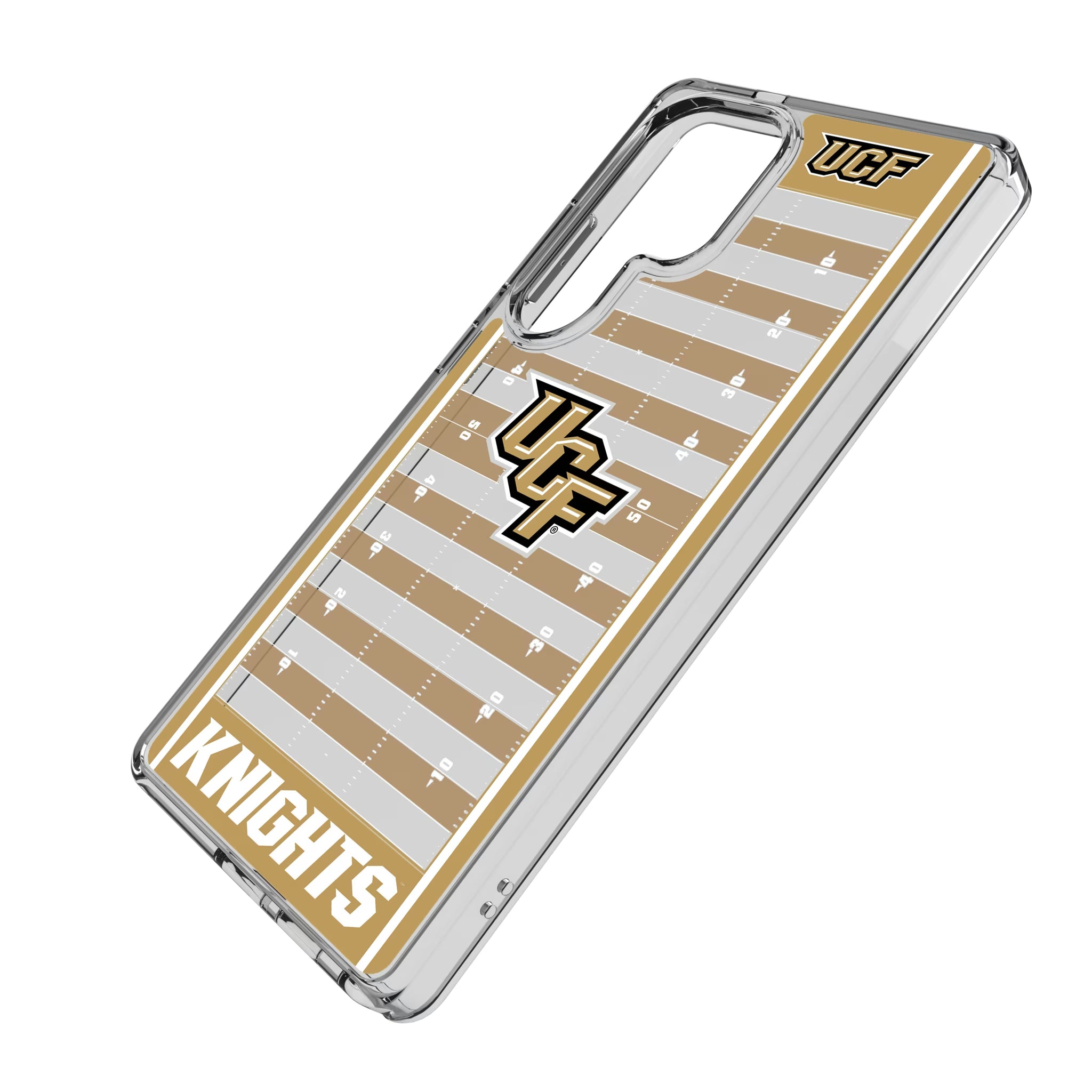 University of Central Florida Golden Knights Field Galaxy Clear Phone Case for Samsung Galaxy - Isometric View
