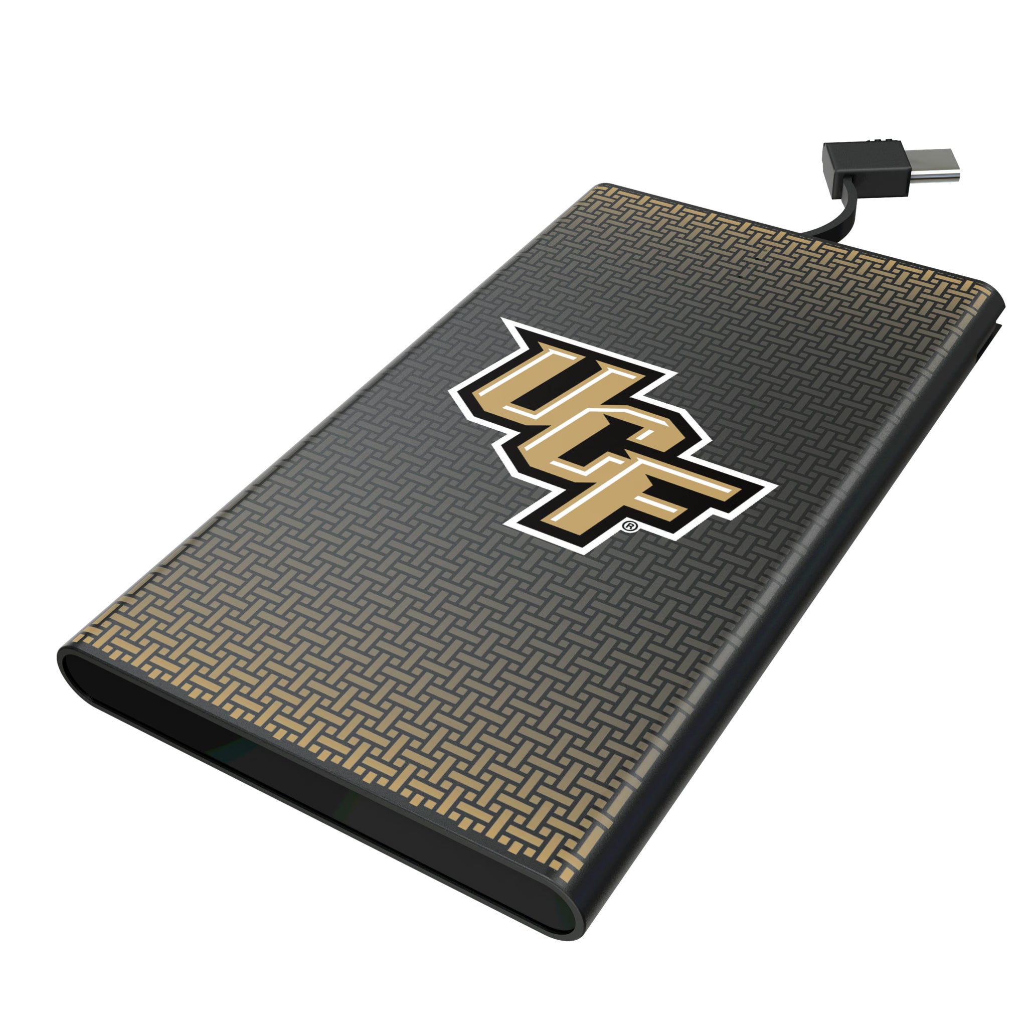 University of Central Florida Golden Knights Linen 5000mAh Flat Powerbank