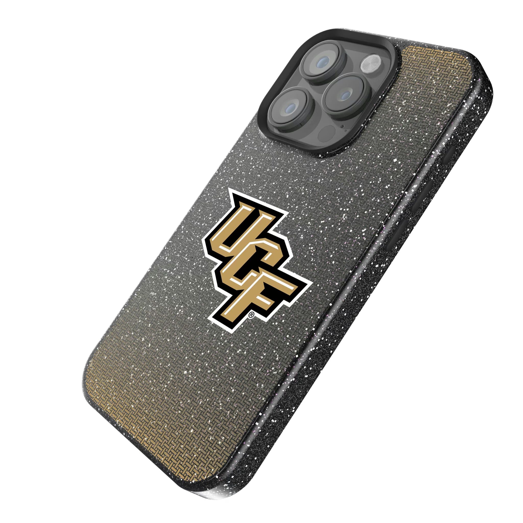University of Central Florida Golden Knights Linen iPhone Bling Phone Case for Apple iPhone - Isometric View