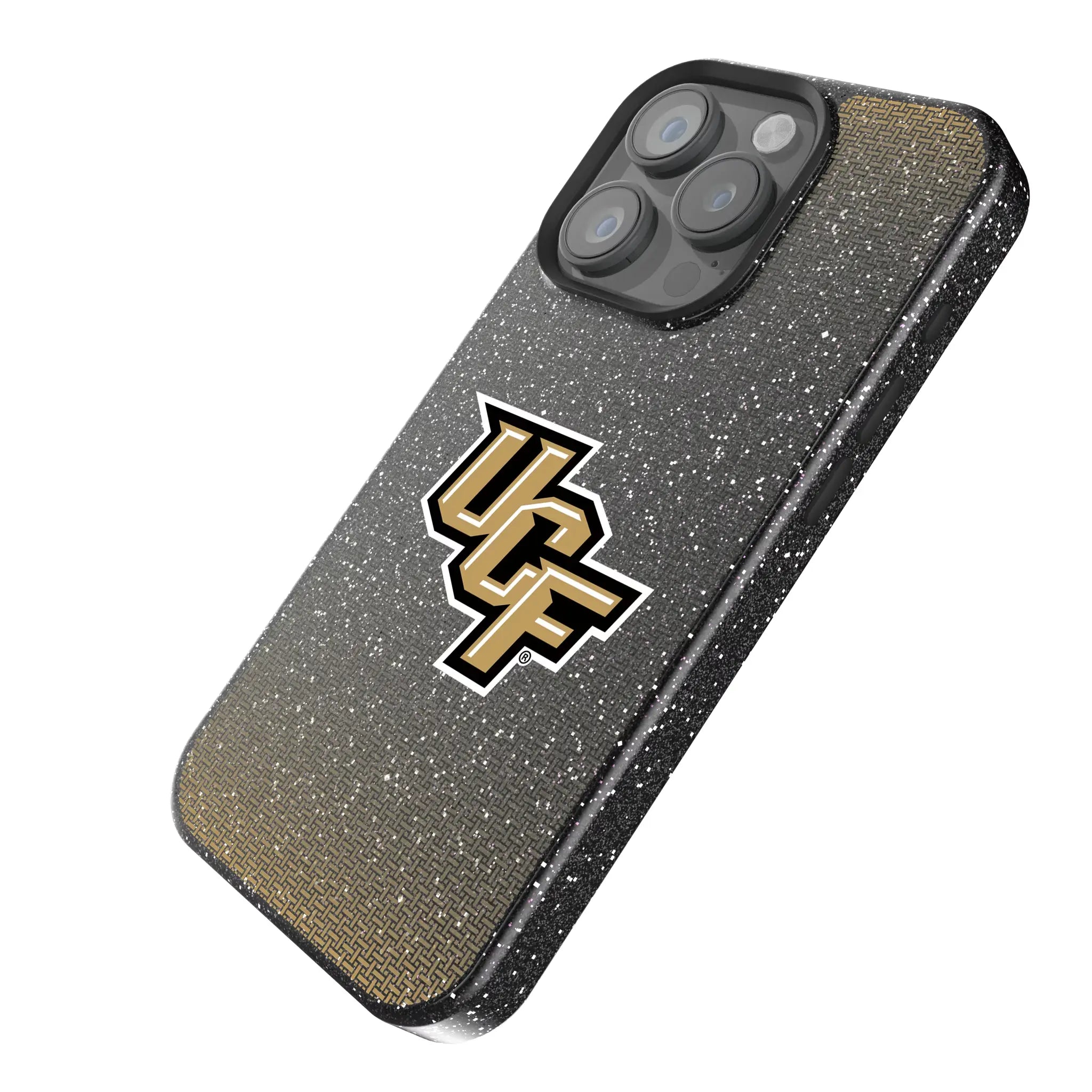 University of Central Florida Golden Knights Linen iPhone Bling Phone Case for Apple iPhone - Isometric View