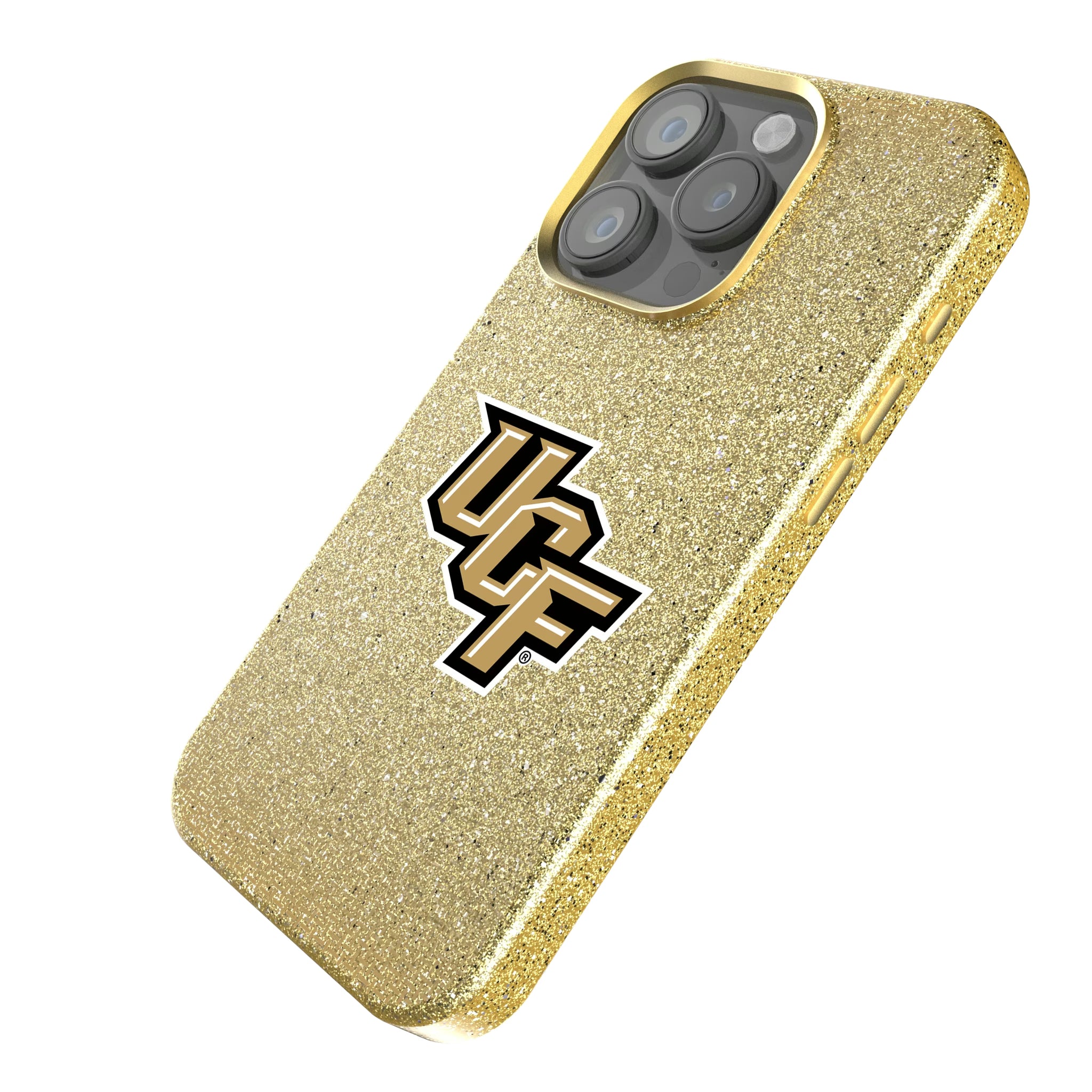 University of Central Florida Golden Knights Linen iPhone Bling Phone Case for Apple iPhone - Isometric View