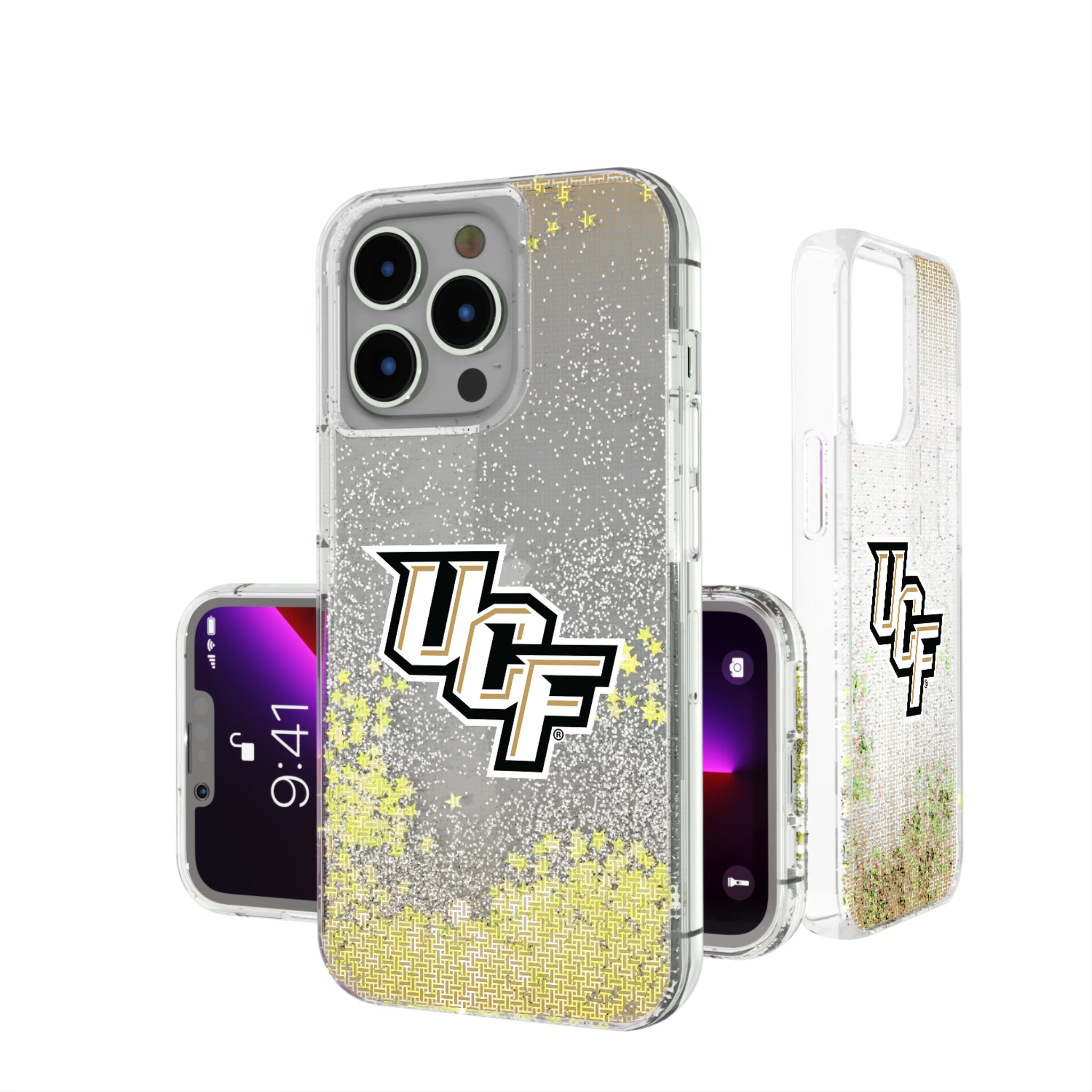 University of Central Florida Golden Knights Linen iPhone Glitter Phone Case for Apple iPhone