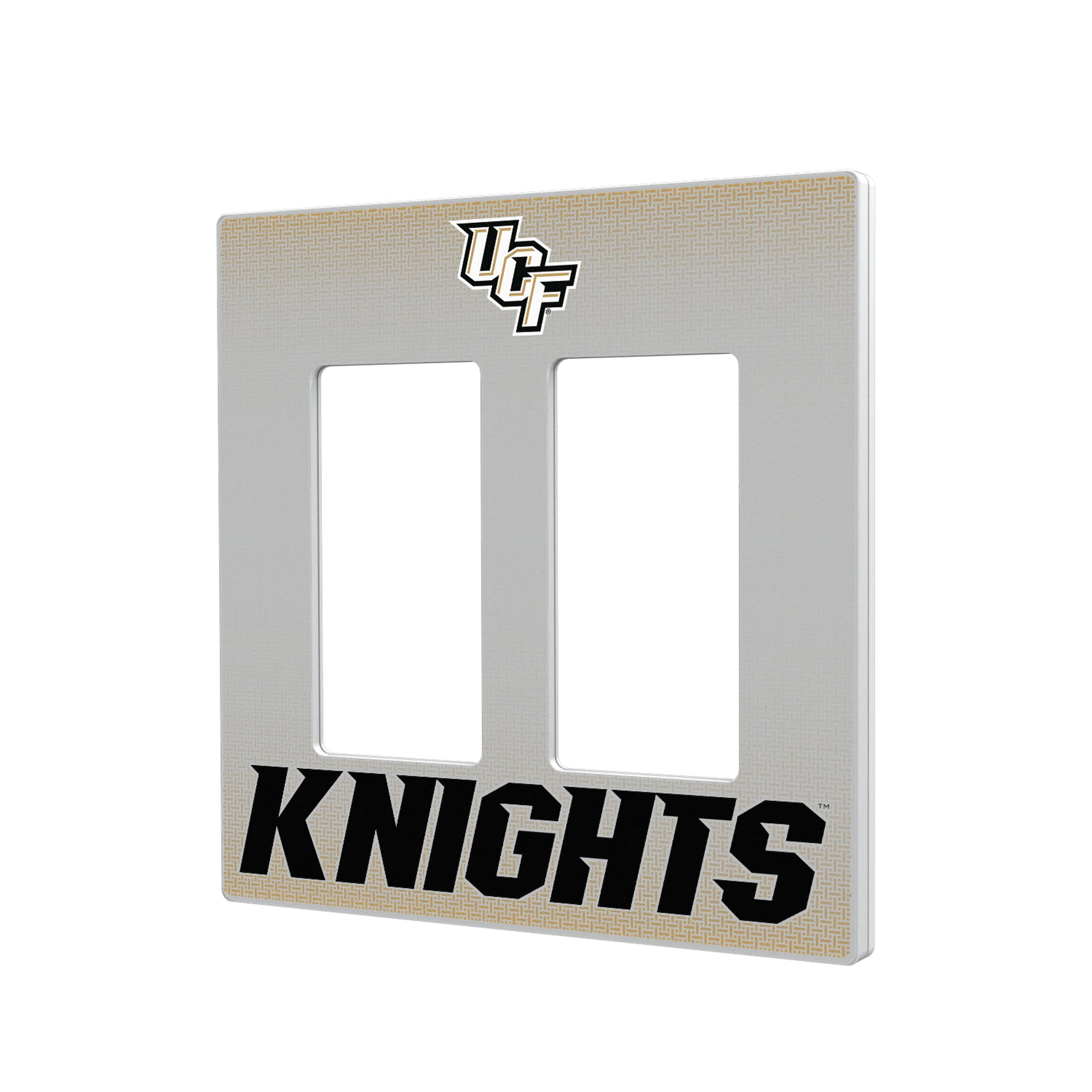 University of Central Florida Golden Knights Linen Hidden-Screw Light Switch Plate#Style_Double Rocker