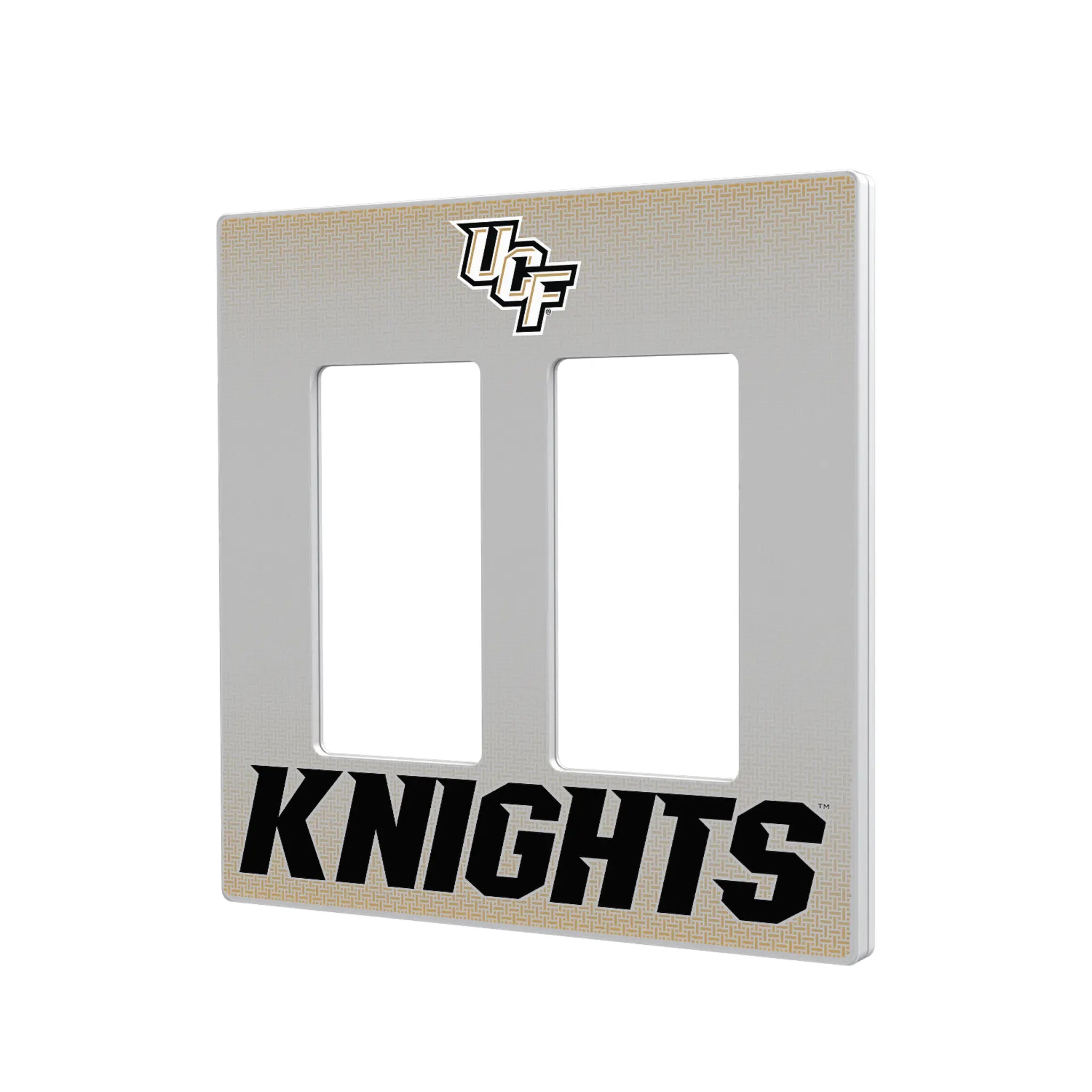University of Central Florida Golden Knights Linen Hidden-Screw Light Switch Plate#Style_Double Rocker