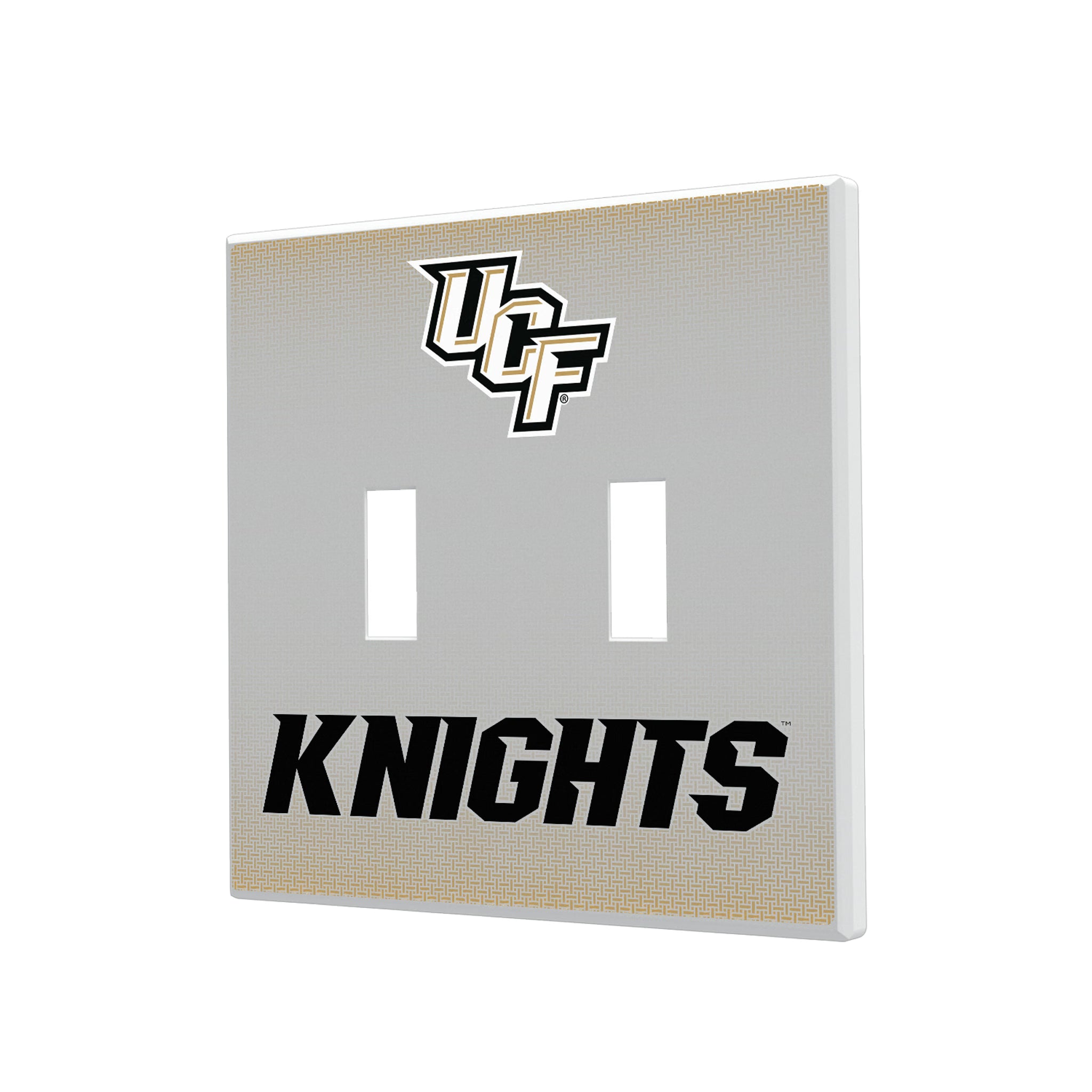 University of Central Florida Golden Knights Linen Hidden-Screw Light Switch Plate#Style_Double Toggle