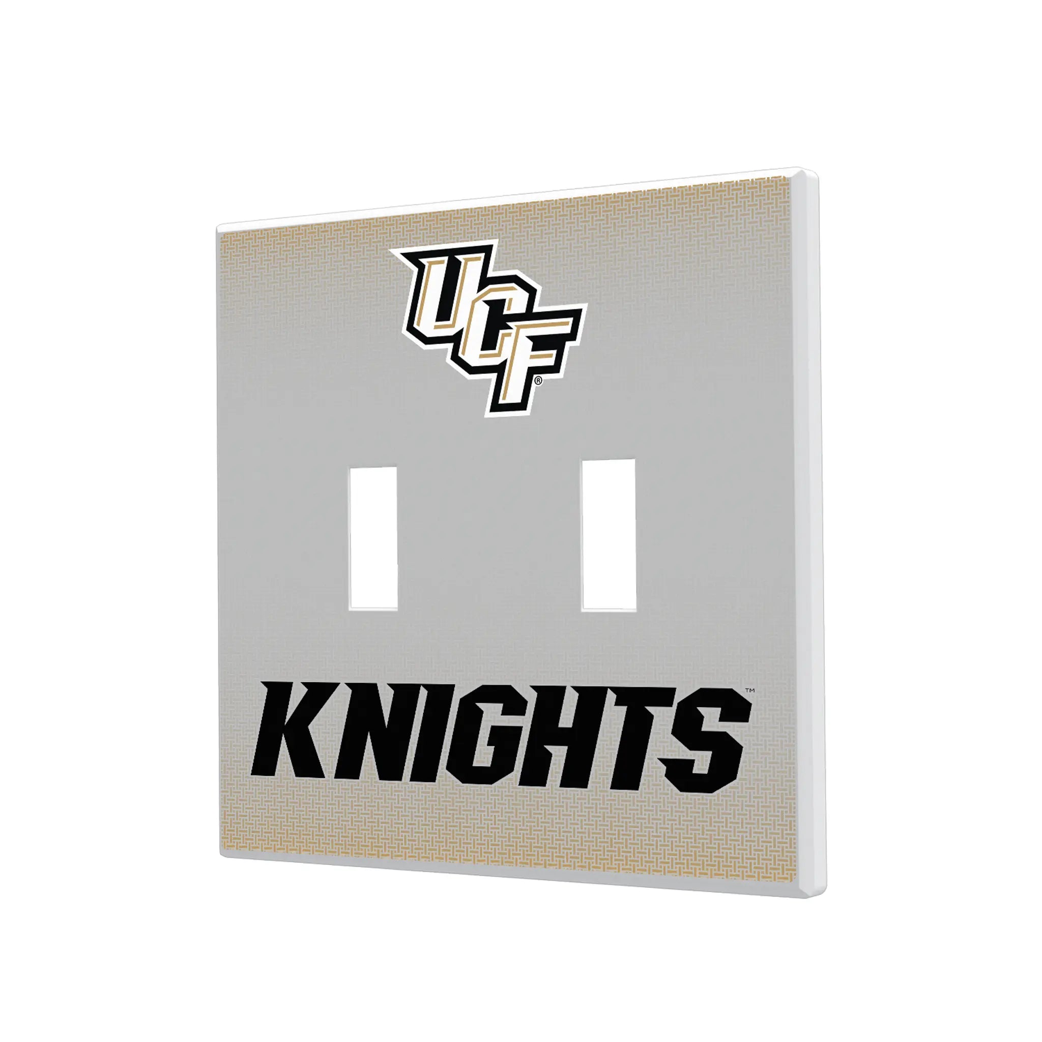 University of Central Florida Golden Knights Linen Hidden-Screw Light Switch Plate#Style_Double Toggle