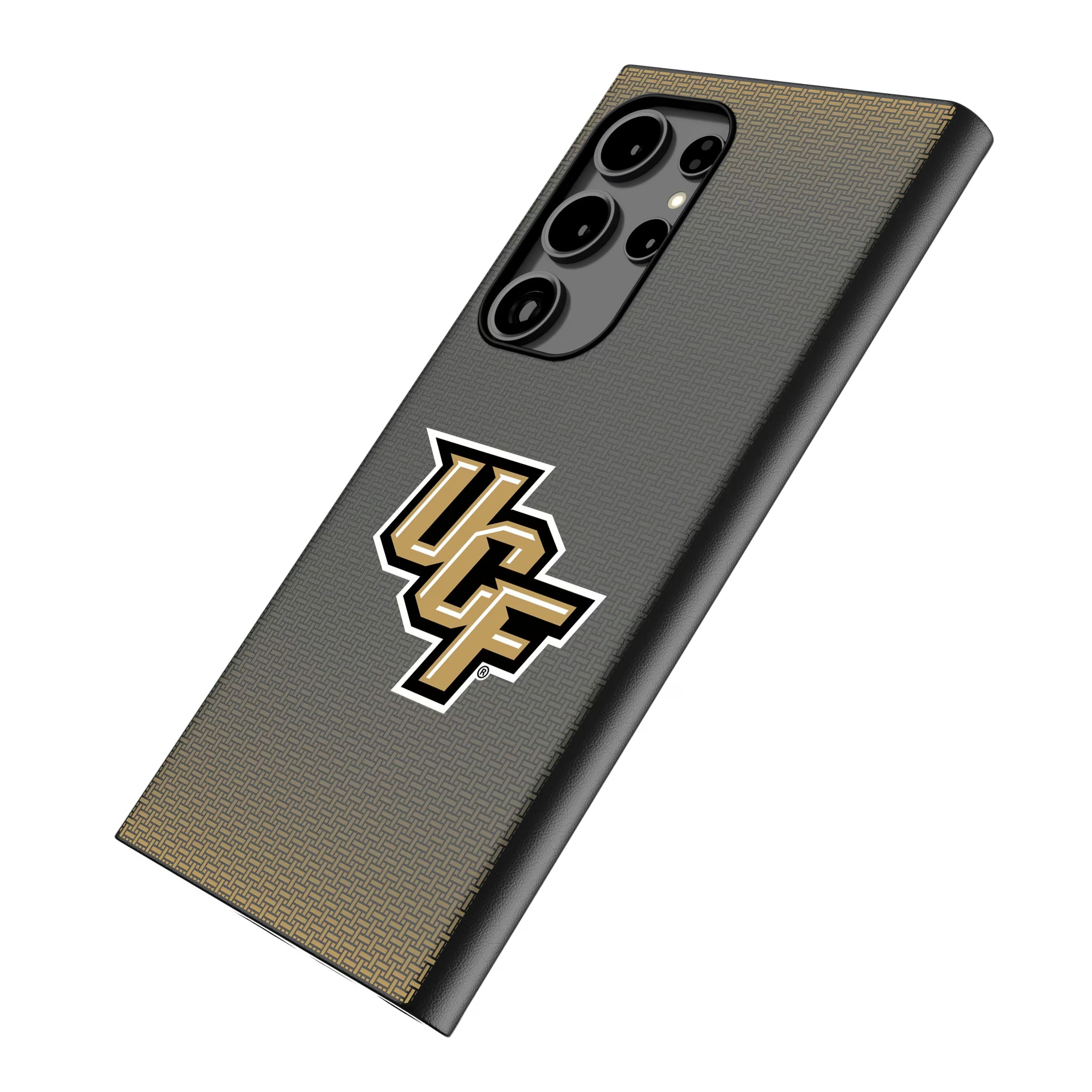 University of Central Florida Golden Knights Linen Galaxy MagSafe Compatible Phone Case for Samsung Galaxy - Isometric View