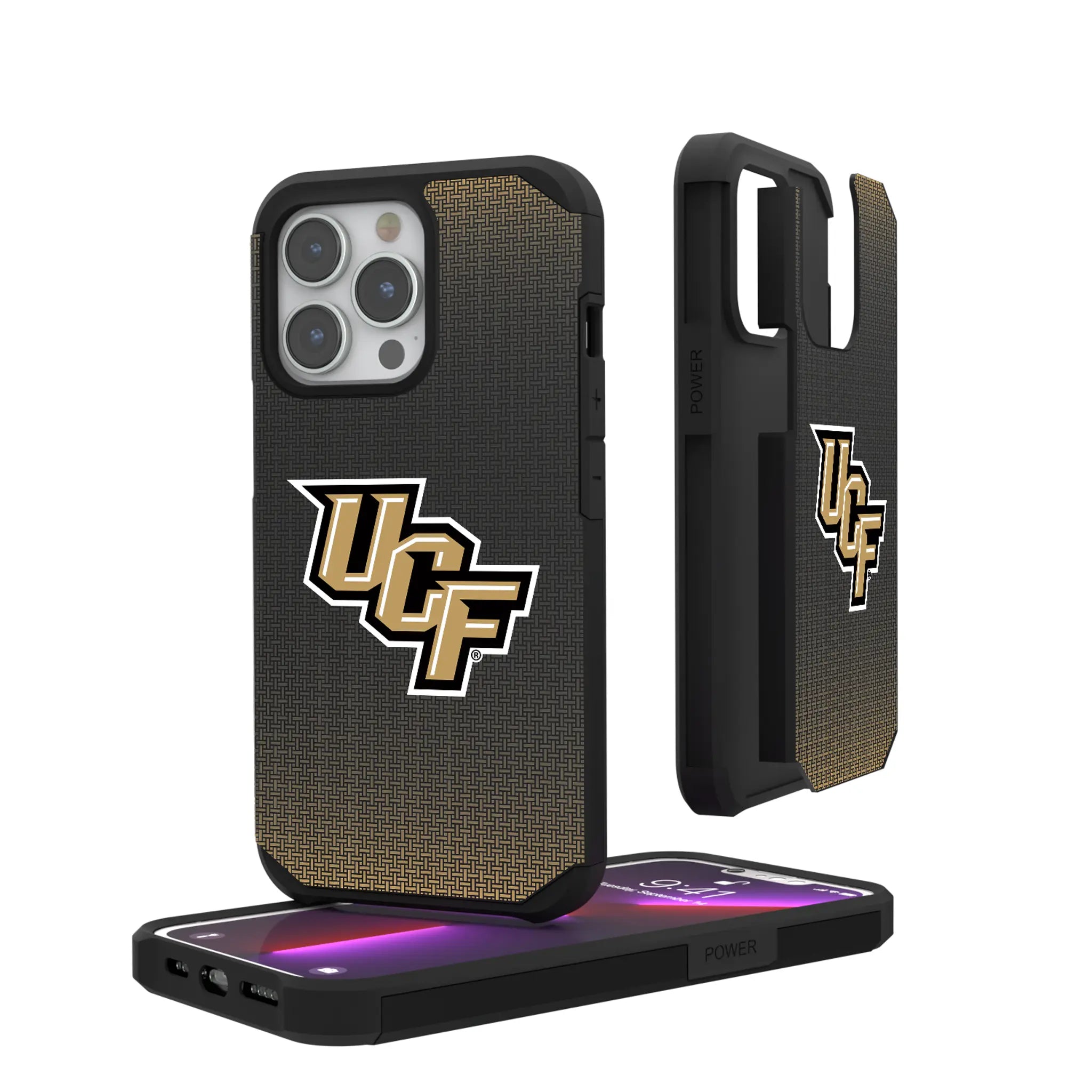 University of Central Florida Golden Knights Linen iPhone Rugged Phone Case for Apple iPhone