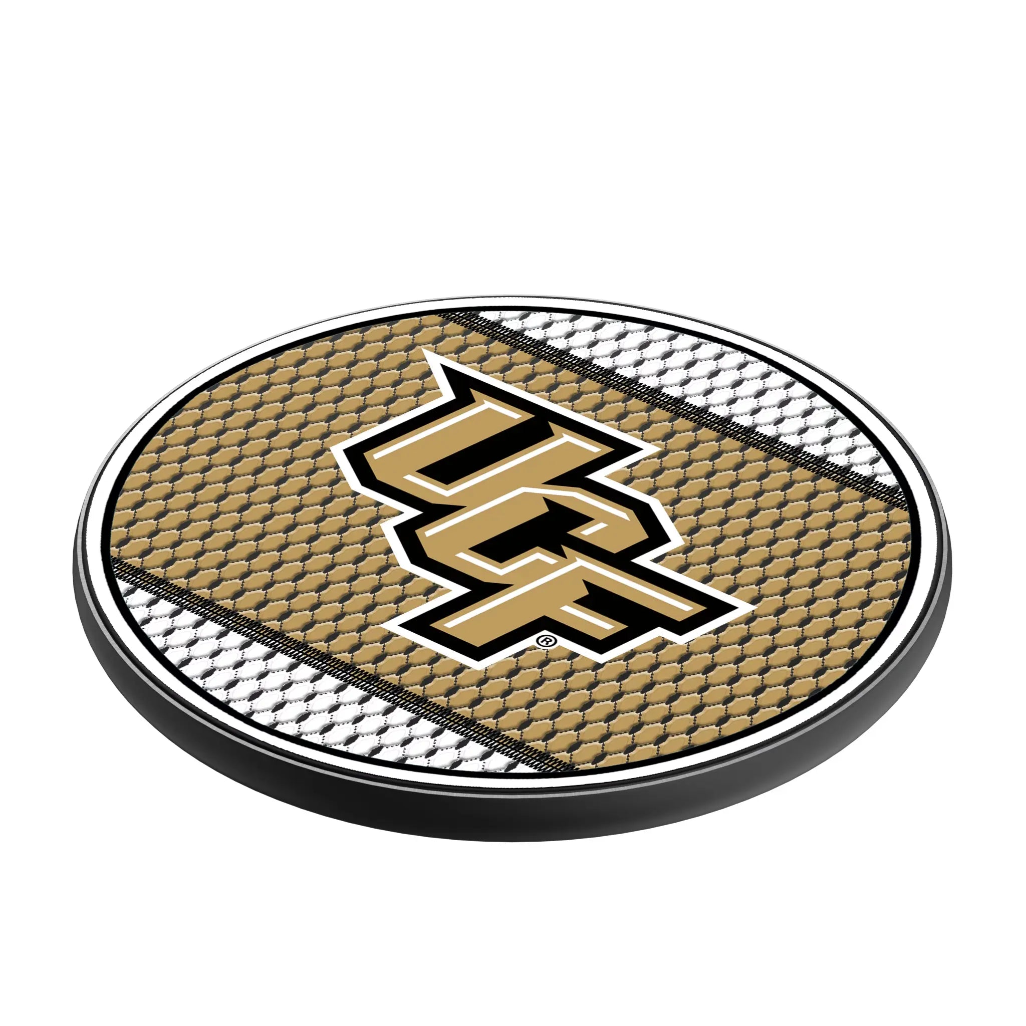 University of Central Florida Golden Knights Mesh 15-Watt Wireless Charger - Isometric View