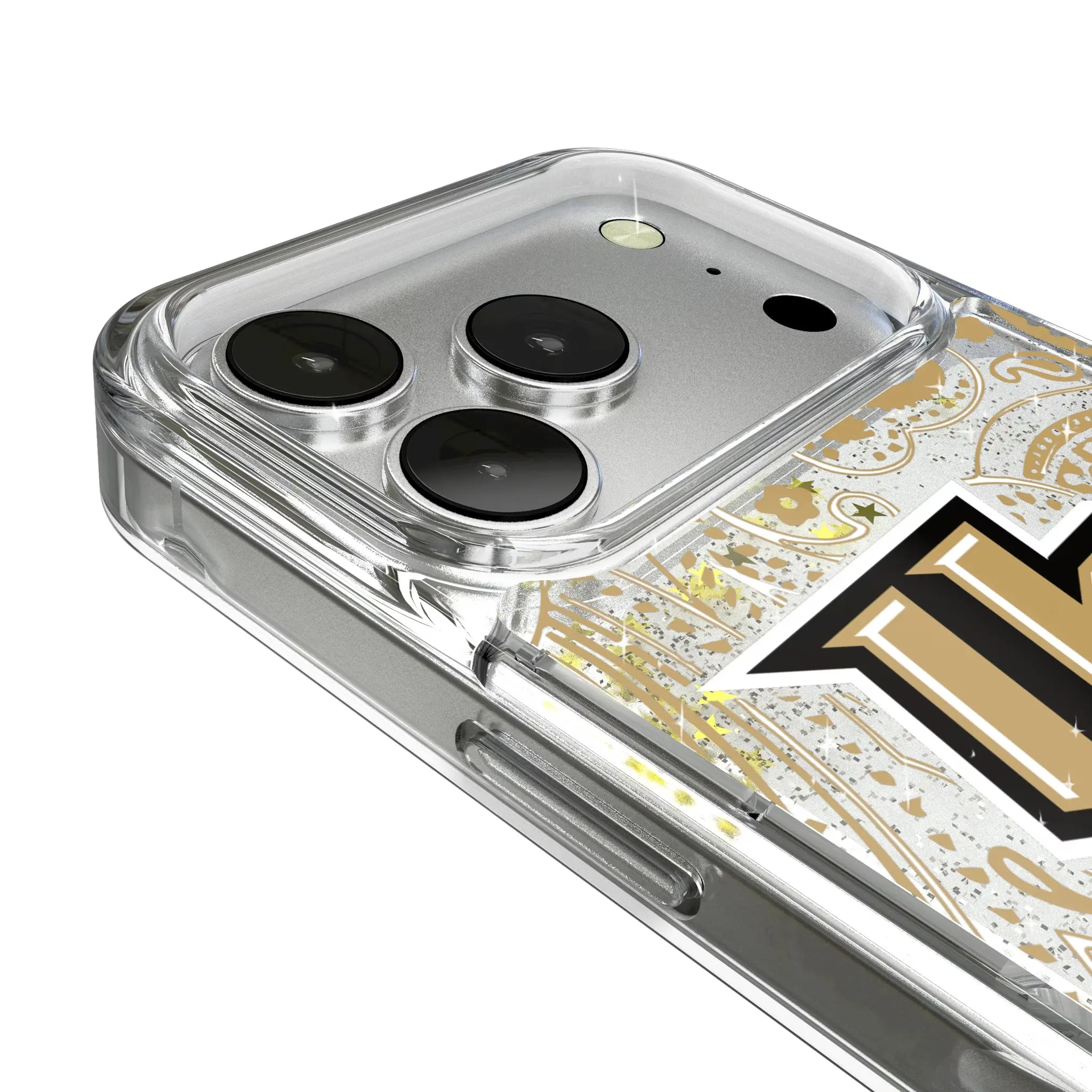 University of Central Florida Golden Knights Paisley iPhone Glitter Phone Case for Apple iPhone - Detail