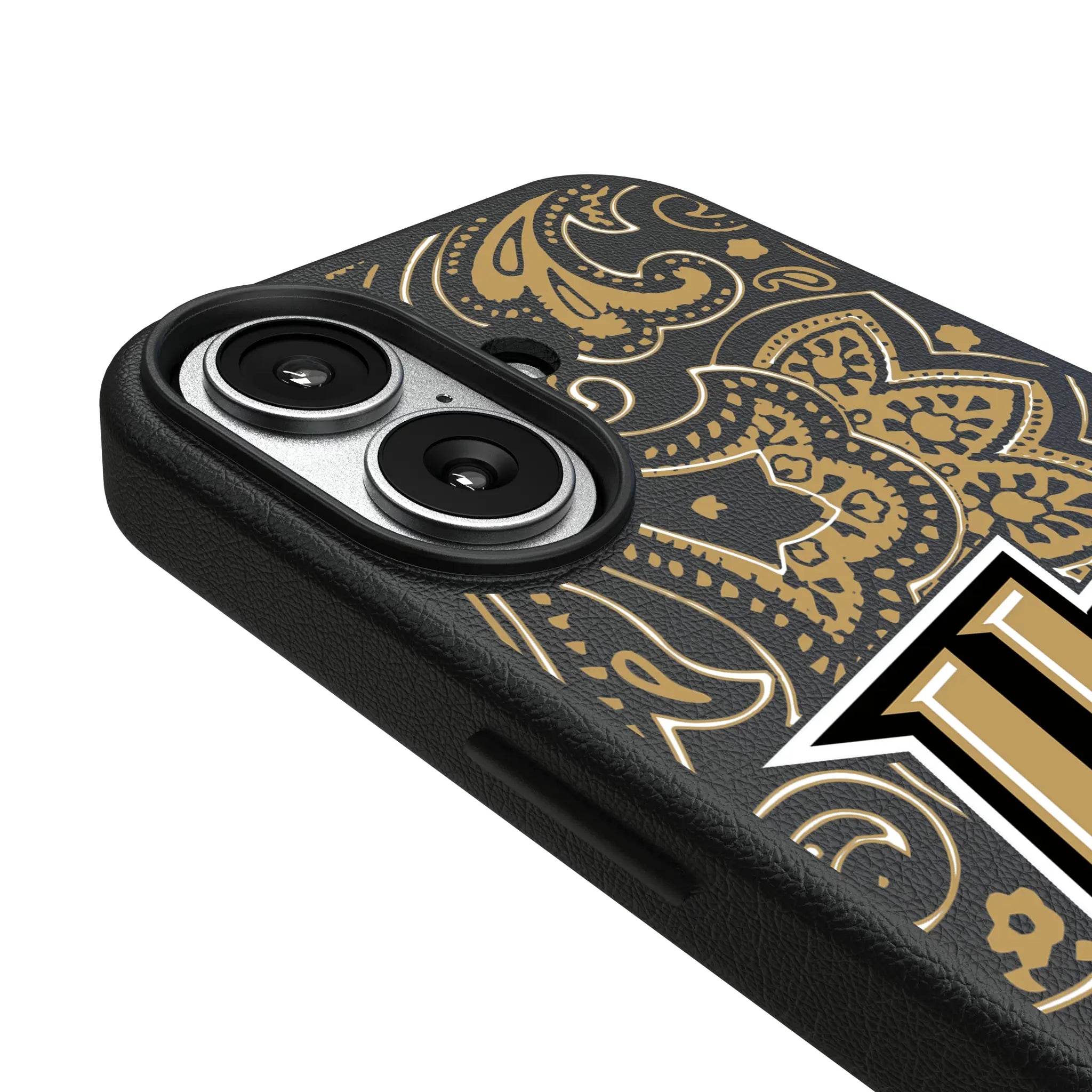University of Central Florida Golden Knights Paisley iPhone MagSafe Compatible Phone Case for Apple iPhone - Detail#Device_iPhone 17