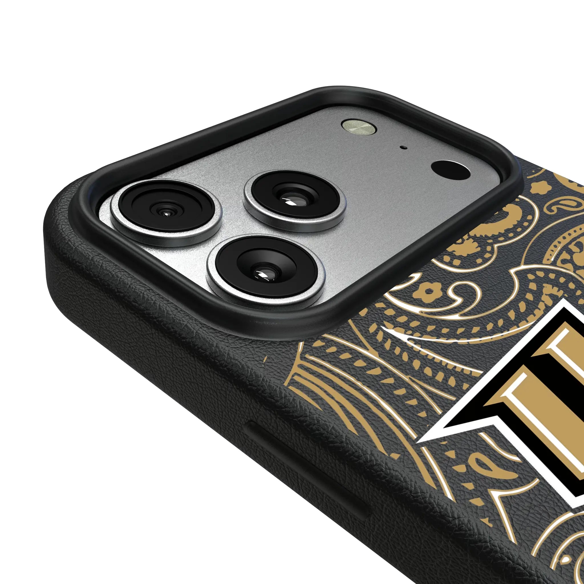 University of Central Florida Golden Knights Paisley iPhone MagSafe Compatible Phone Case for Apple iPhone - Detail#Device_iPhone 17 Pro Max