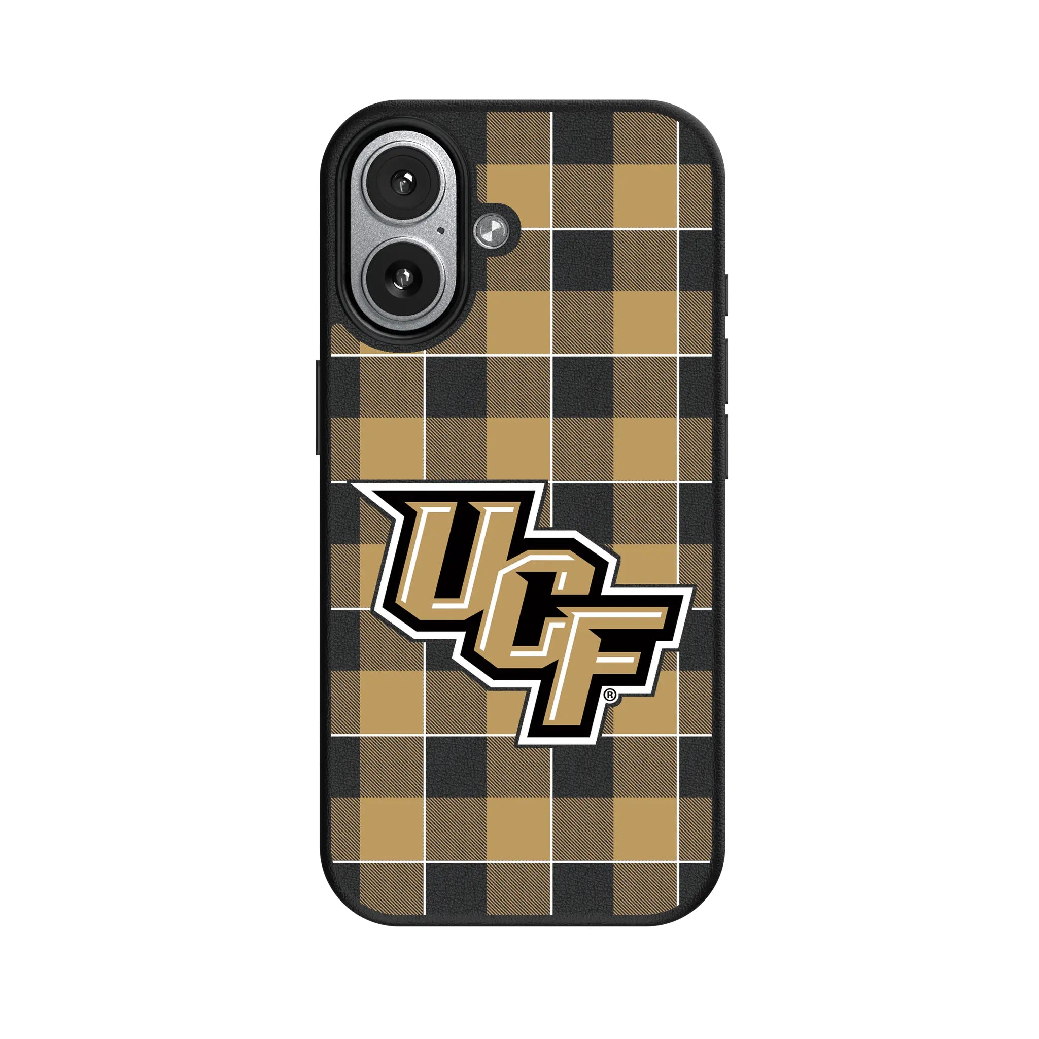 University of Central Florida Golden Knights Plaid iPhone MagSafe Compatible Phone Case for Apple iPhone#Device_iPhone 17