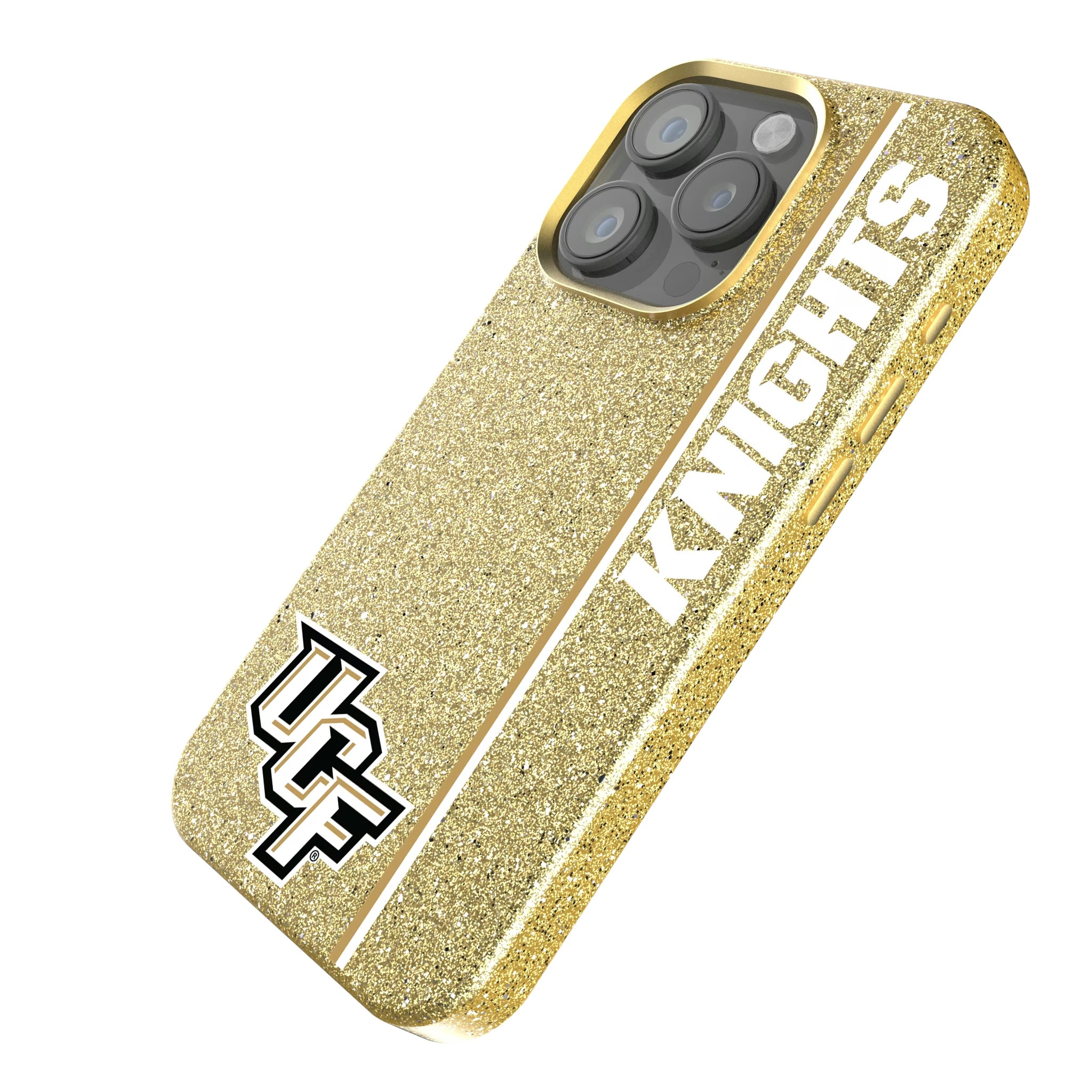 University of Central Florida Golden Knights Sidebar iPhone Bling Phone Case for Apple iPhone - Isometric View