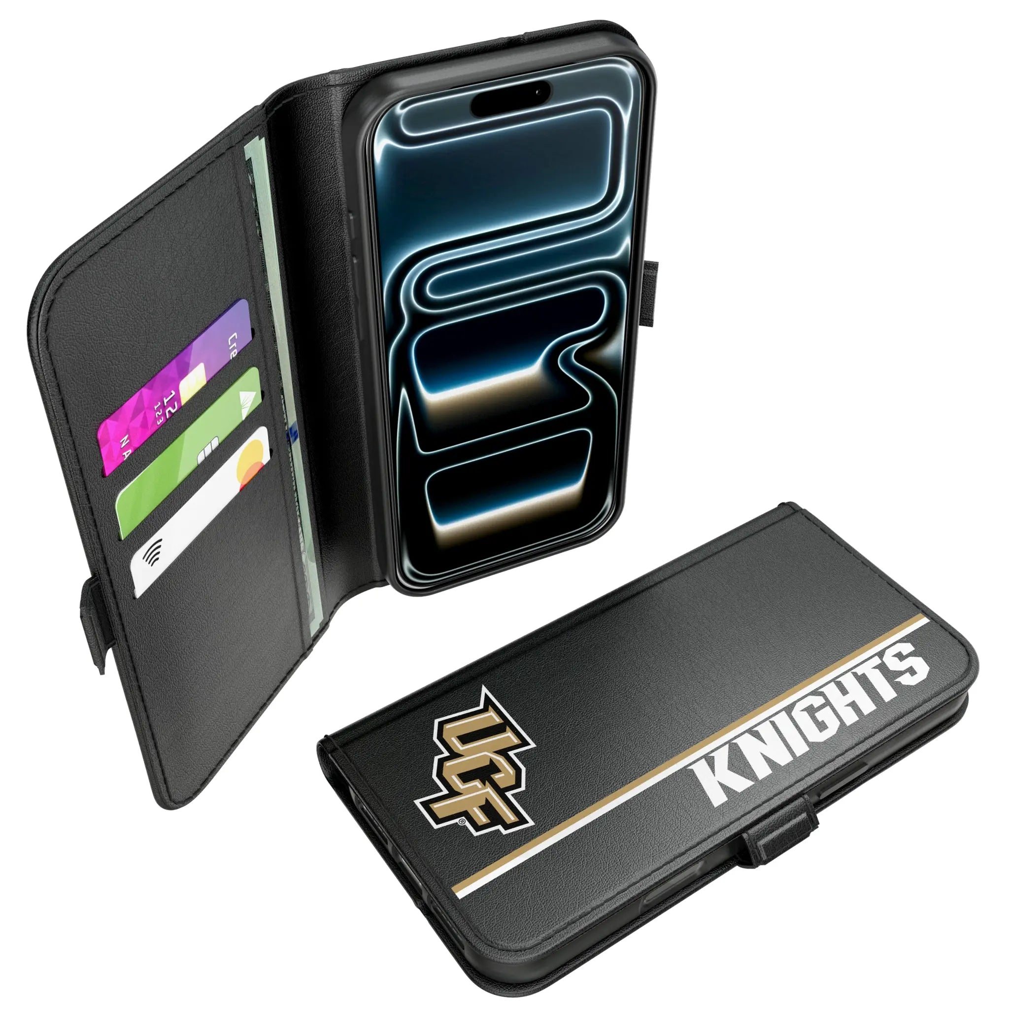 University of Central Florida Golden Knights Sidebar iPhone Folio Phone Case for Apple iPhone#Device_iPhone 17 Pro Max