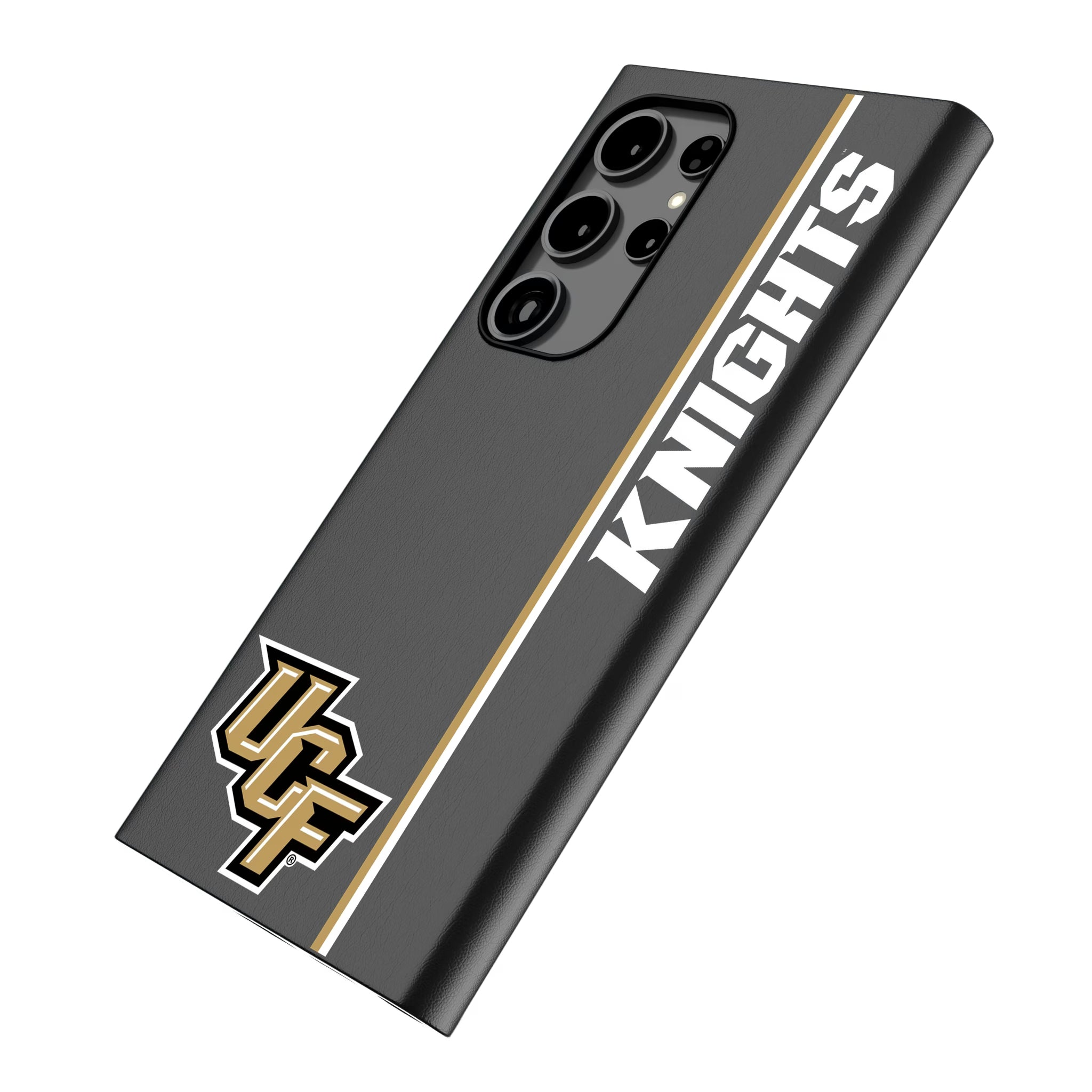 University of Central Florida Golden Knights Sidebar Galaxy MagSafe Compatible Phone Case for Samsung Galaxy - Isometric View
