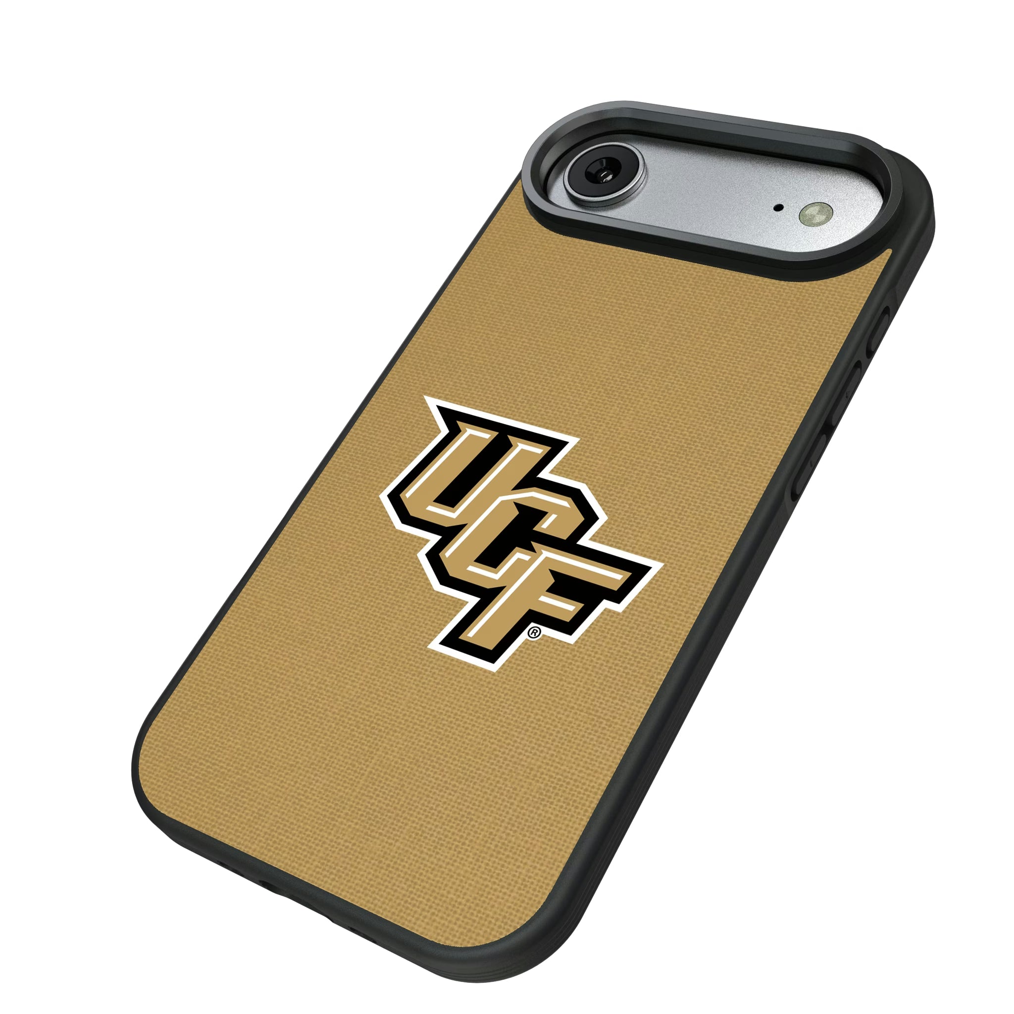 University of Central Florida Golden Knights Solid iPhone Bump Phone Case for Apple iPhone - Isometric View#Device_iPhone Air