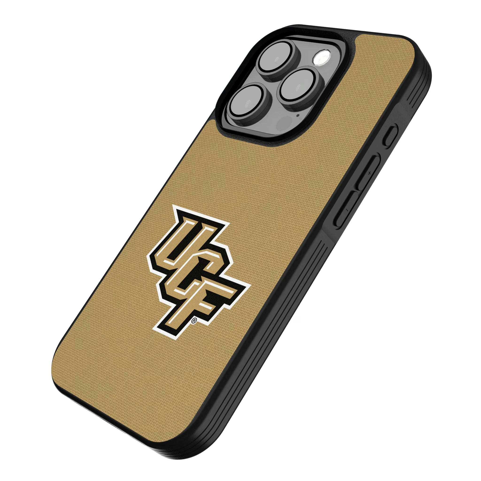 University of Central Florida Golden Knights Solid iPhone Bump Phone Case for Apple iPhone - Isometric View