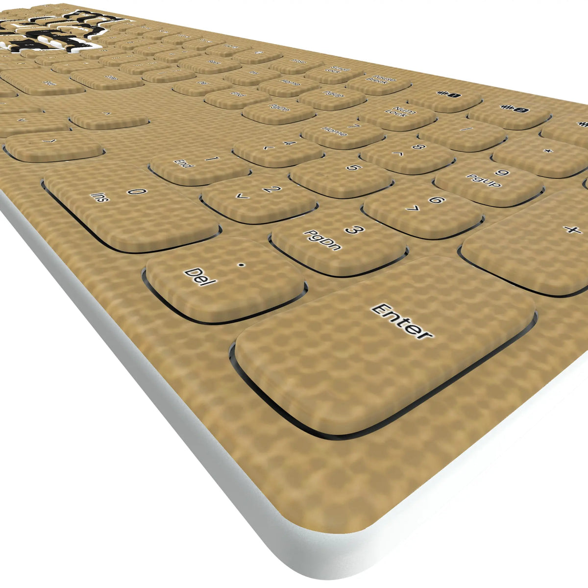 University of Central Florida Golden Knights Solid KKB605 Curved Wireless Keyboard - Detail
