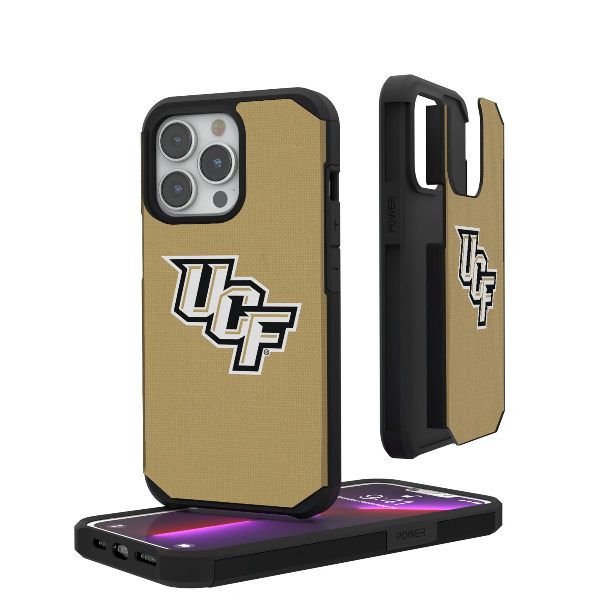 University of Central Florida Golden Knights Solid iPhone Rugged Phone Case for Apple iPhone
