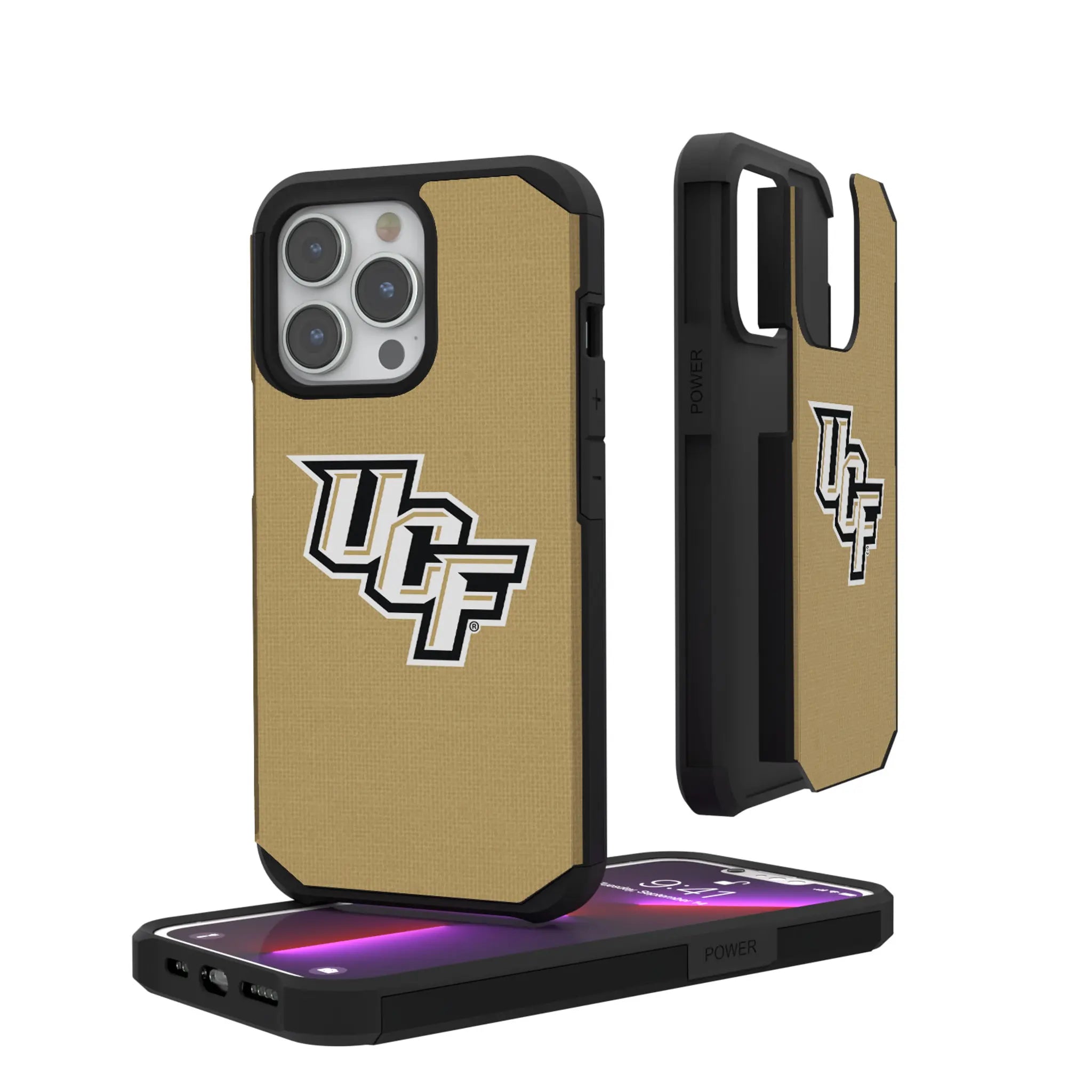 University of Central Florida Golden Knights Solid iPhone Rugged Phone Case for Apple iPhone