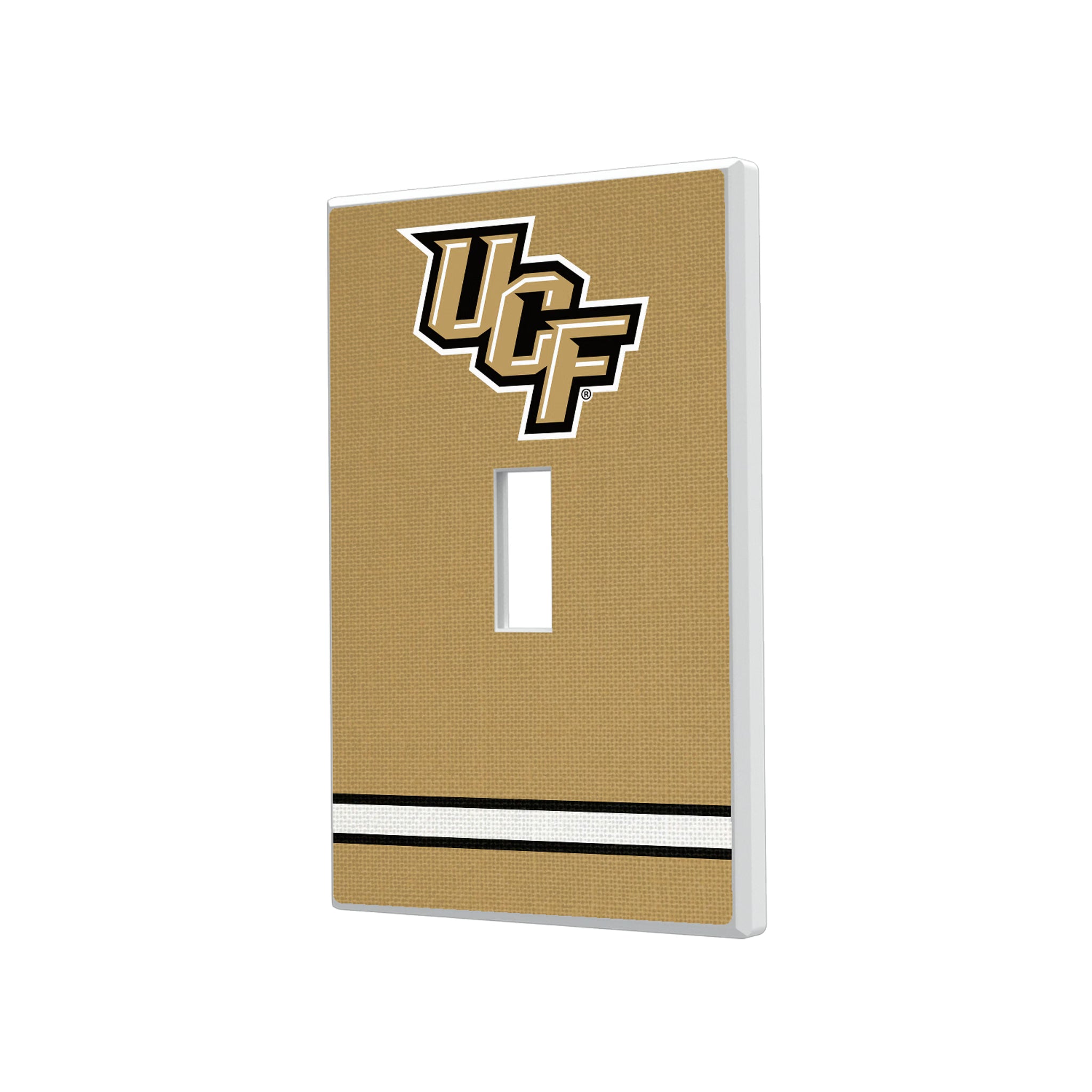 University of Central Florida Golden Knights Stripe Hidden-Screw Light Switch Plate#Style_Single Toggle