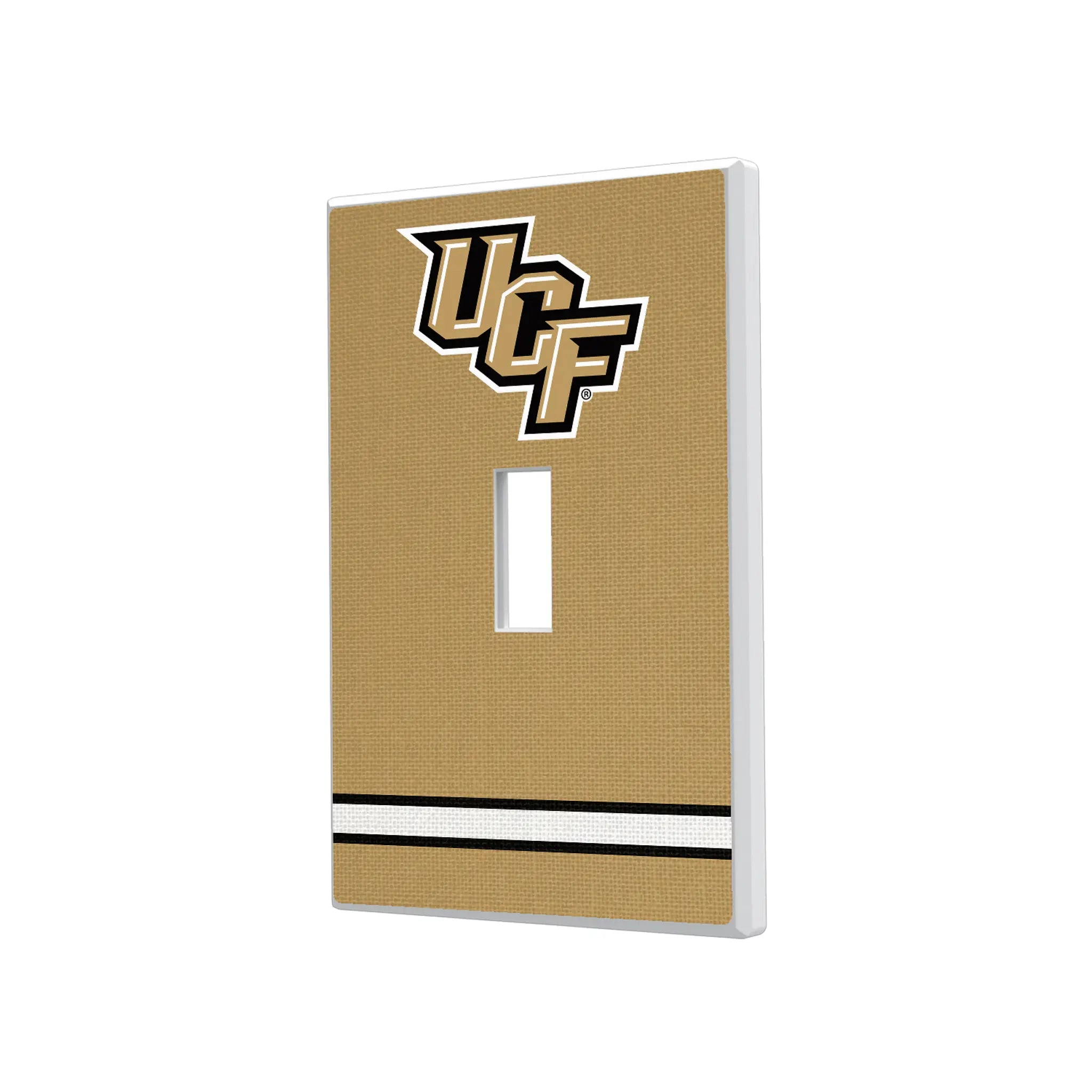 University of Central Florida Golden Knights Stripe Hidden-Screw Light Switch Plate#Style_Single Toggle