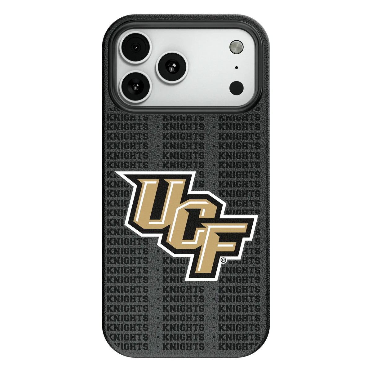 University of Central Florida Golden Knights Text Backdrop MagSafe Compatible Phone Case for Apple iPhone