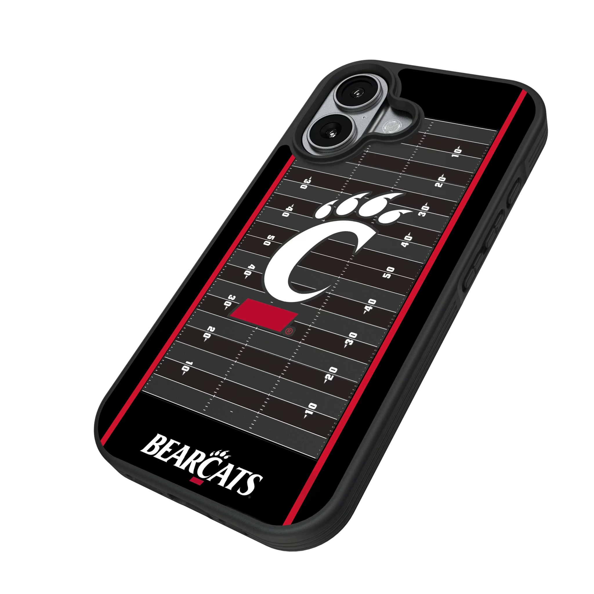 University of Cincinnati Bearcats Field iPhone Bump Phone Case for Apple iPhone - Isometric View#Device_iPhone 17