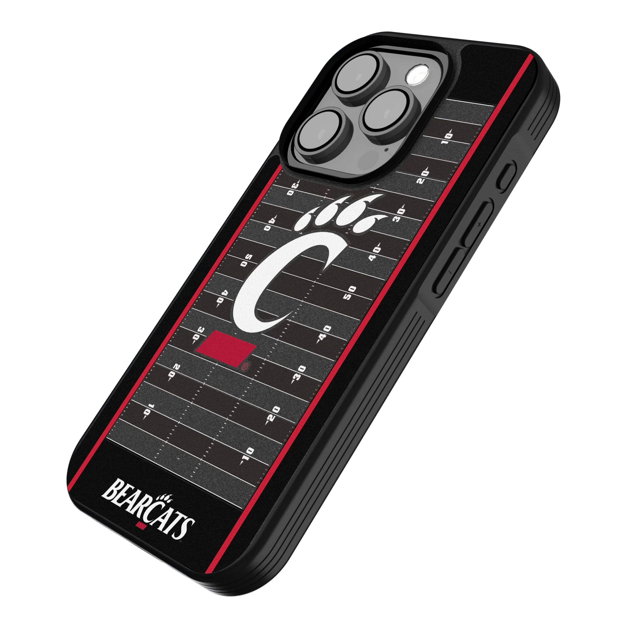 University of Cincinnati Bearcats Field iPhone Bump Phone Case for Apple iPhone - Isometric View