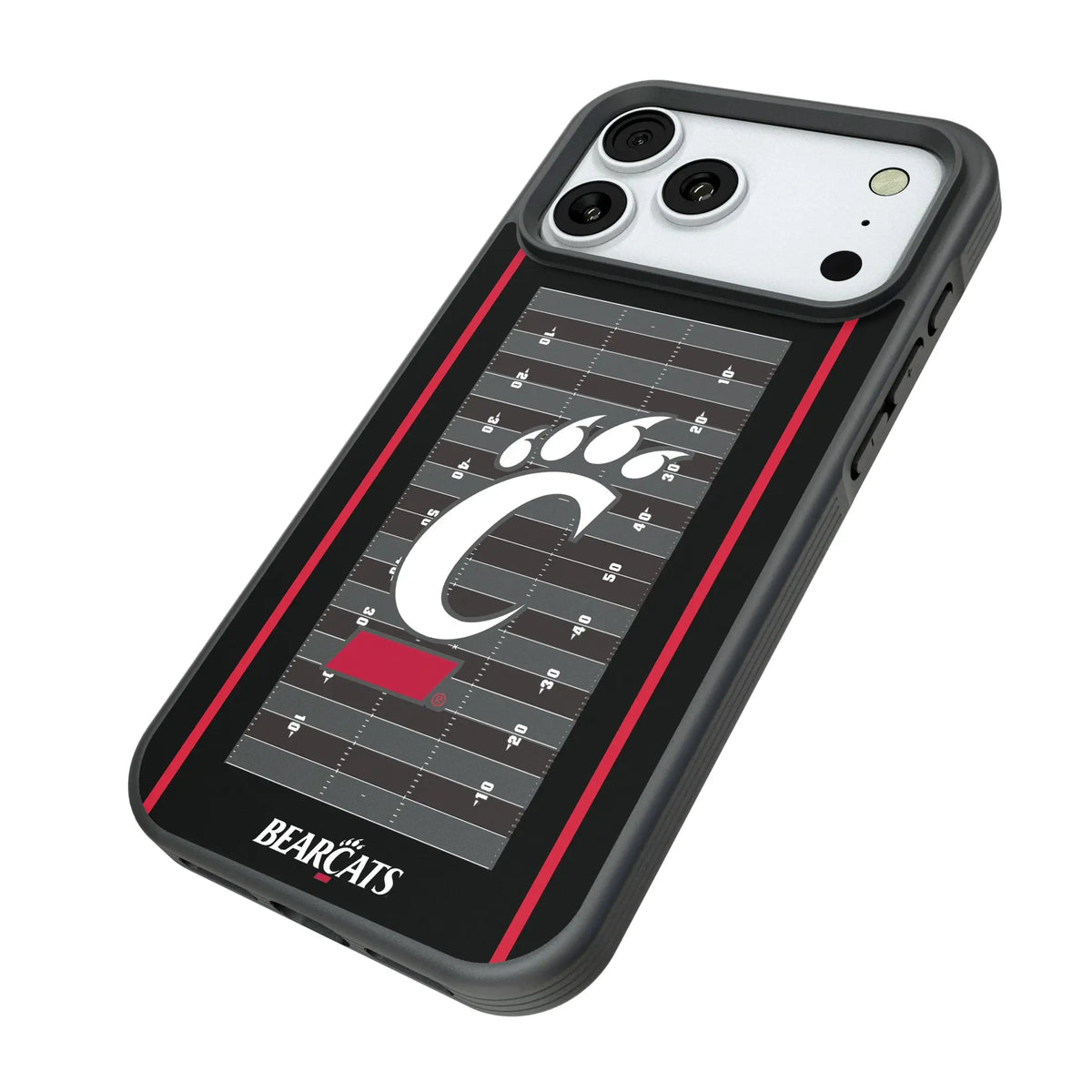 University of Cincinnati Bearcats Field iPhone Bump Phone Case for Apple iPhone - Isometric View#Device_iPhone 18 Pro Max