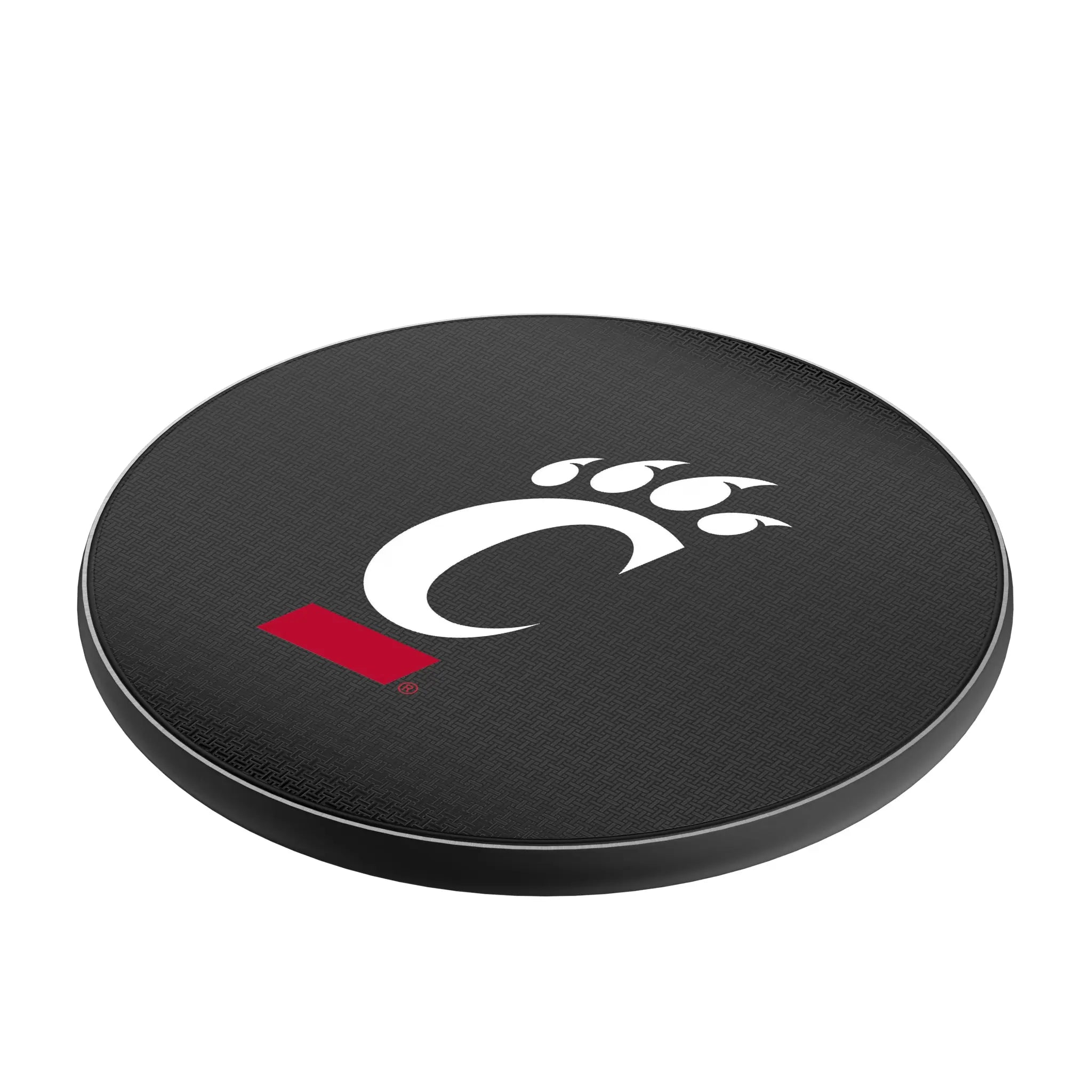 University of Cincinnati Bearcats Linen 15-Watt Wireless Charger - Isometric View