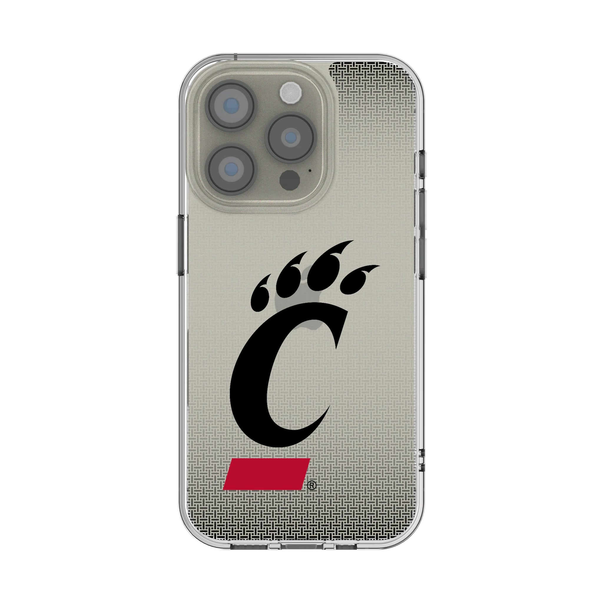 University of Cincinnati Bearcats Linen iPhone Clear Phone Case for Apple iPhone