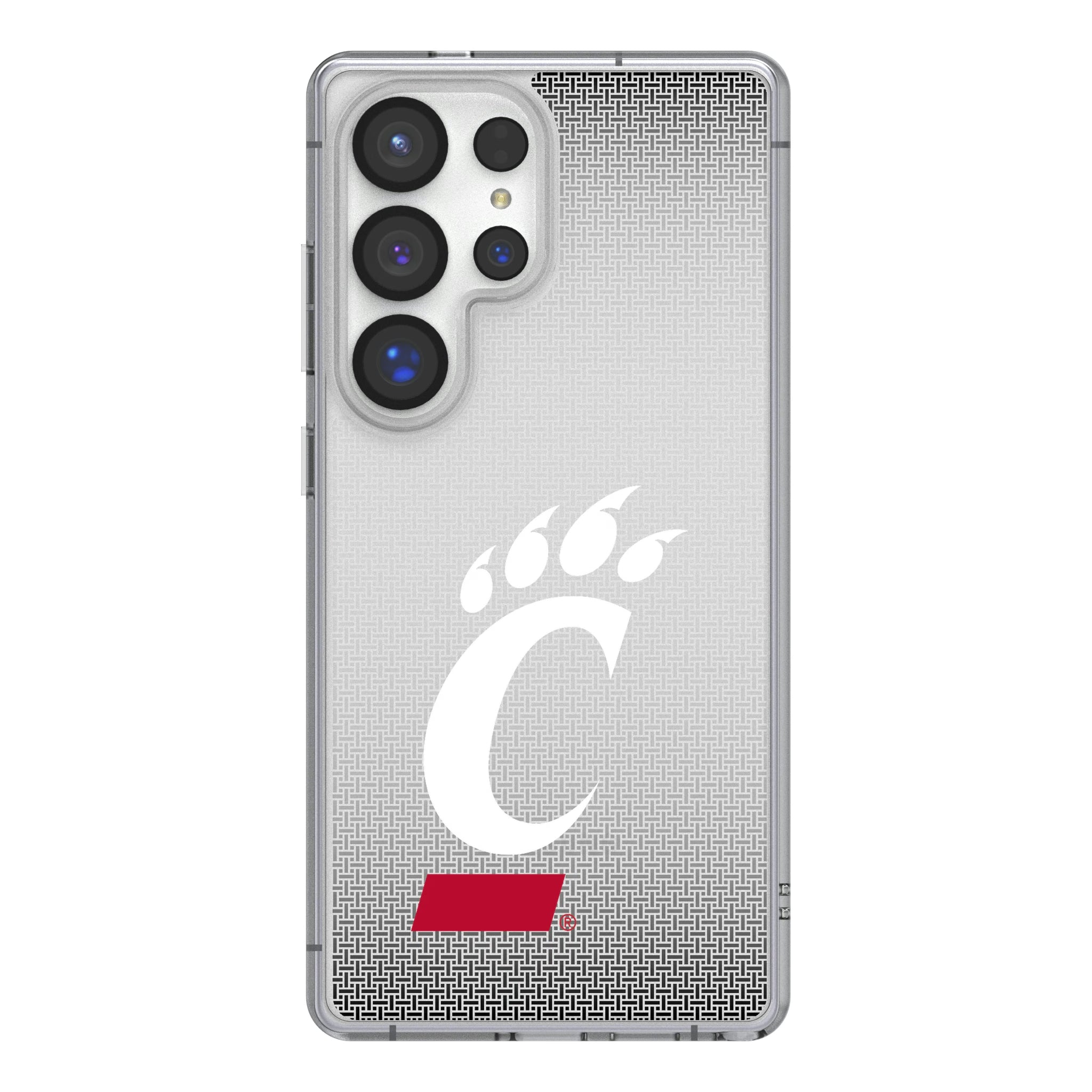 University of Cincinnati Bearcats Linen Galaxy Clear Phone Case for Samsung Galaxy