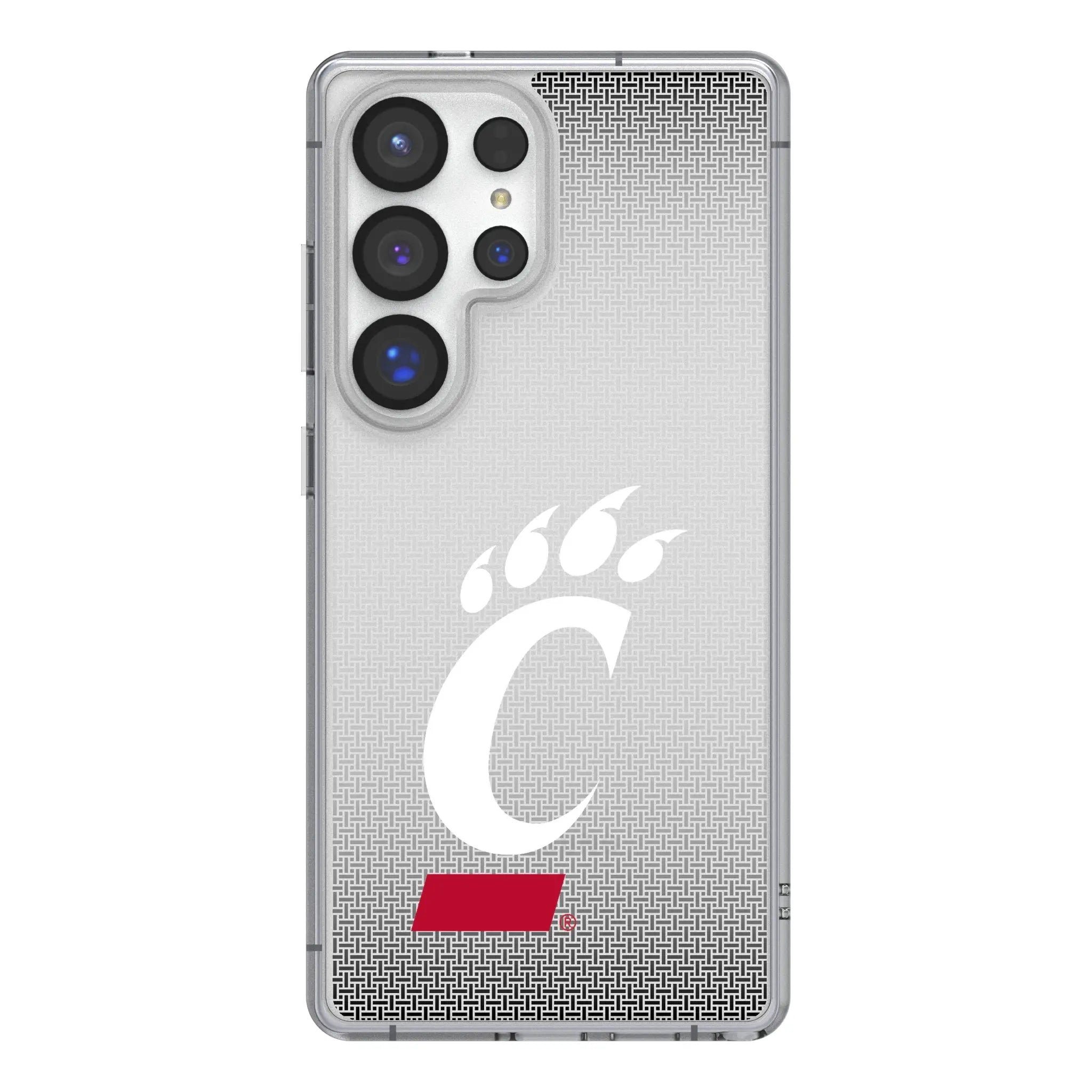University of Cincinnati Bearcats Linen Galaxy Clear Phone Case for Samsung Galaxy#Device_Galaxy S25 Ultra