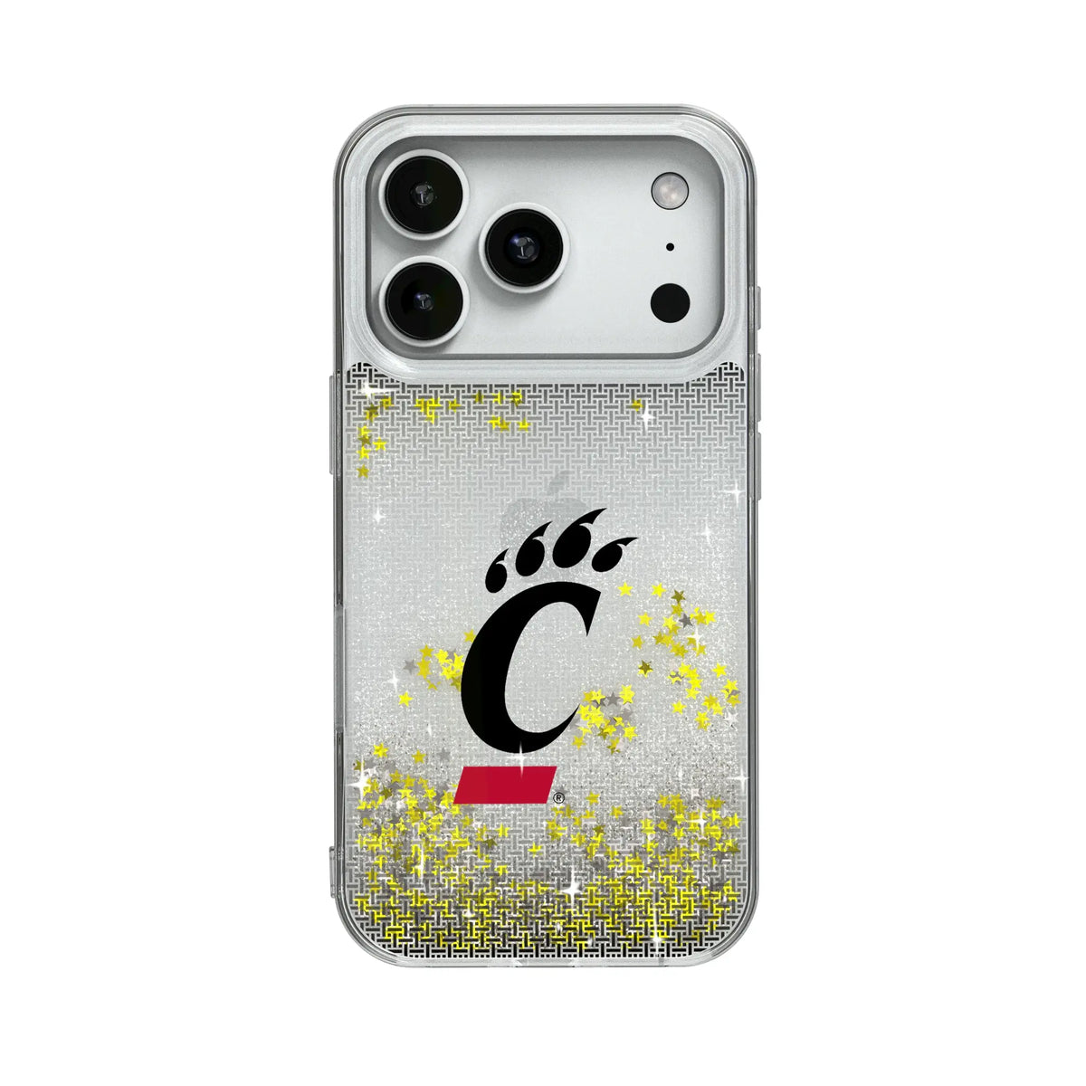 University of Cincinnati Bearcats Linen Glitter Phone Case for Apple iPhone