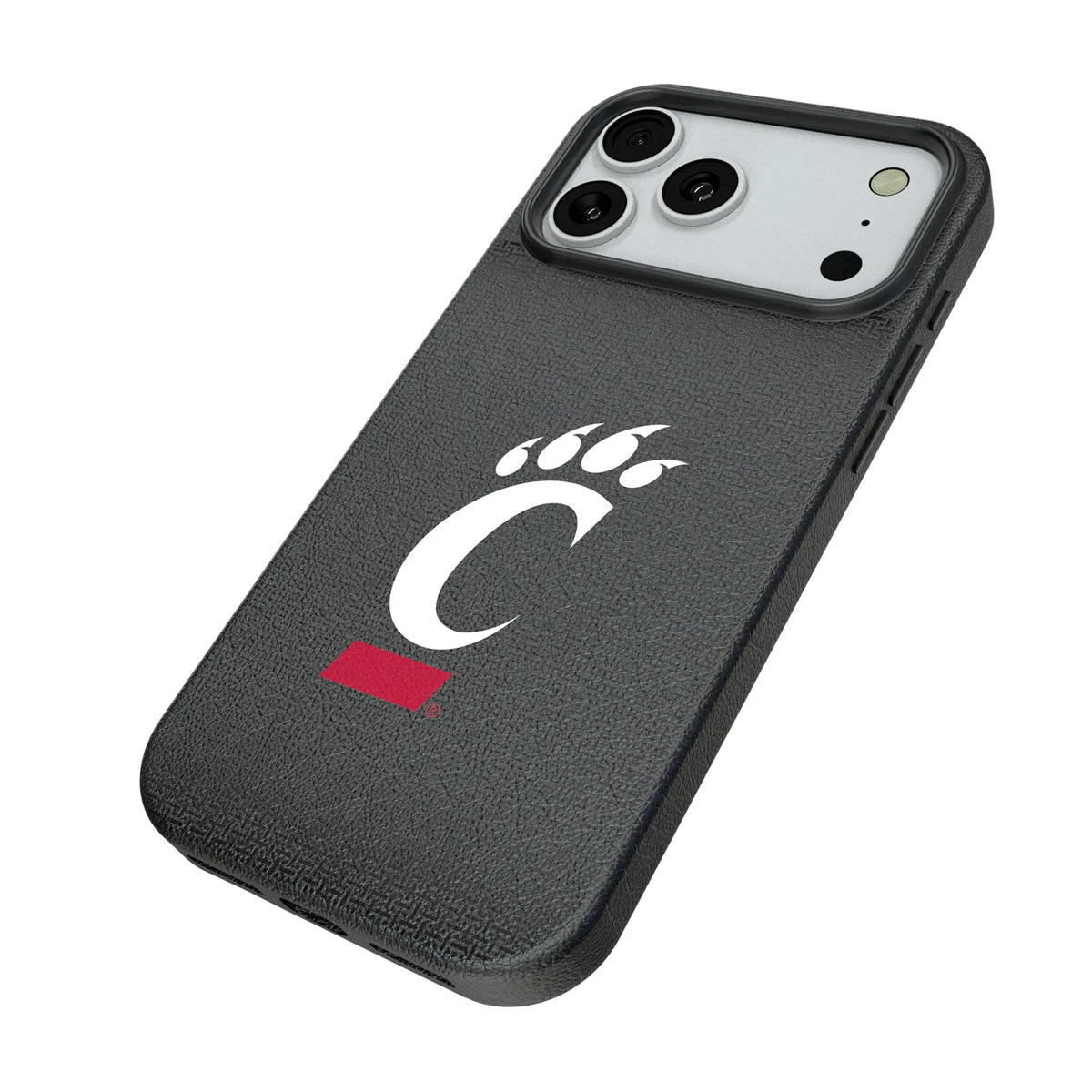 University of Cincinnati Bearcats Linen iPhone MagSafe Compatible Phone Case for Apple iPhone - Isometric View#Device_iPhone 18 Pro Max